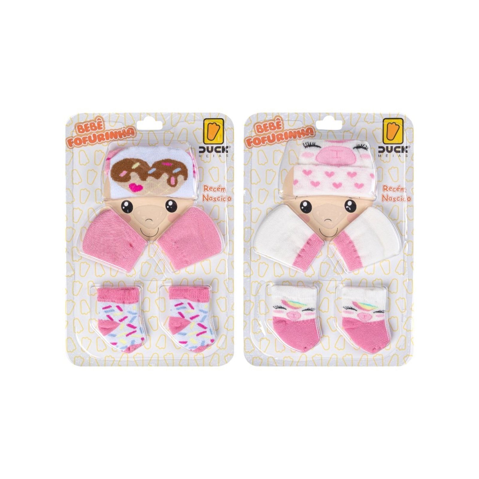 Infantil - Kit 2 conjunto enxoval toca luva e meia recém nascido , conjunto fofo, ideal para usar em qualquer momento