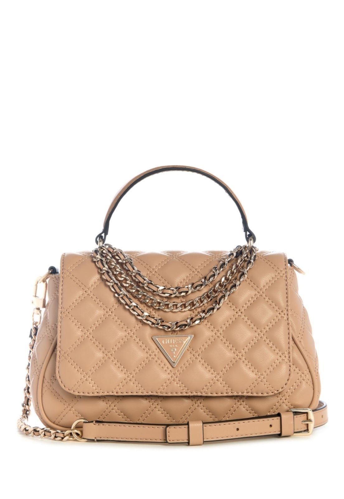 Vista 2 Bolsa Guess Giully Ii Top Handle Flap Bege amarelo Guess amarelo