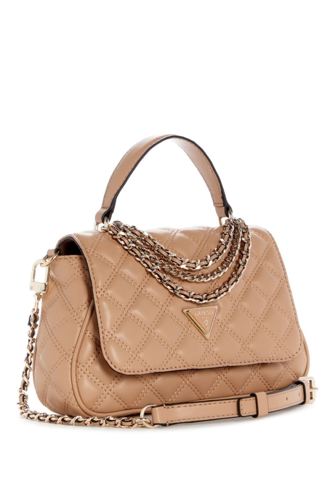 Vista 3 Bolsa Guess Giully Ii Top Handle Flap Bege amarelo Guess amarelo