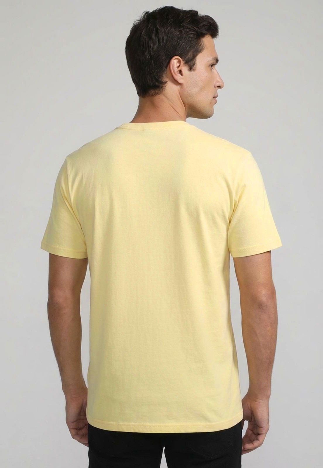 Vista 2 Camiseta Masculina Quiksilver Mini Omni Amarela amarelo Quiksilver amarelo