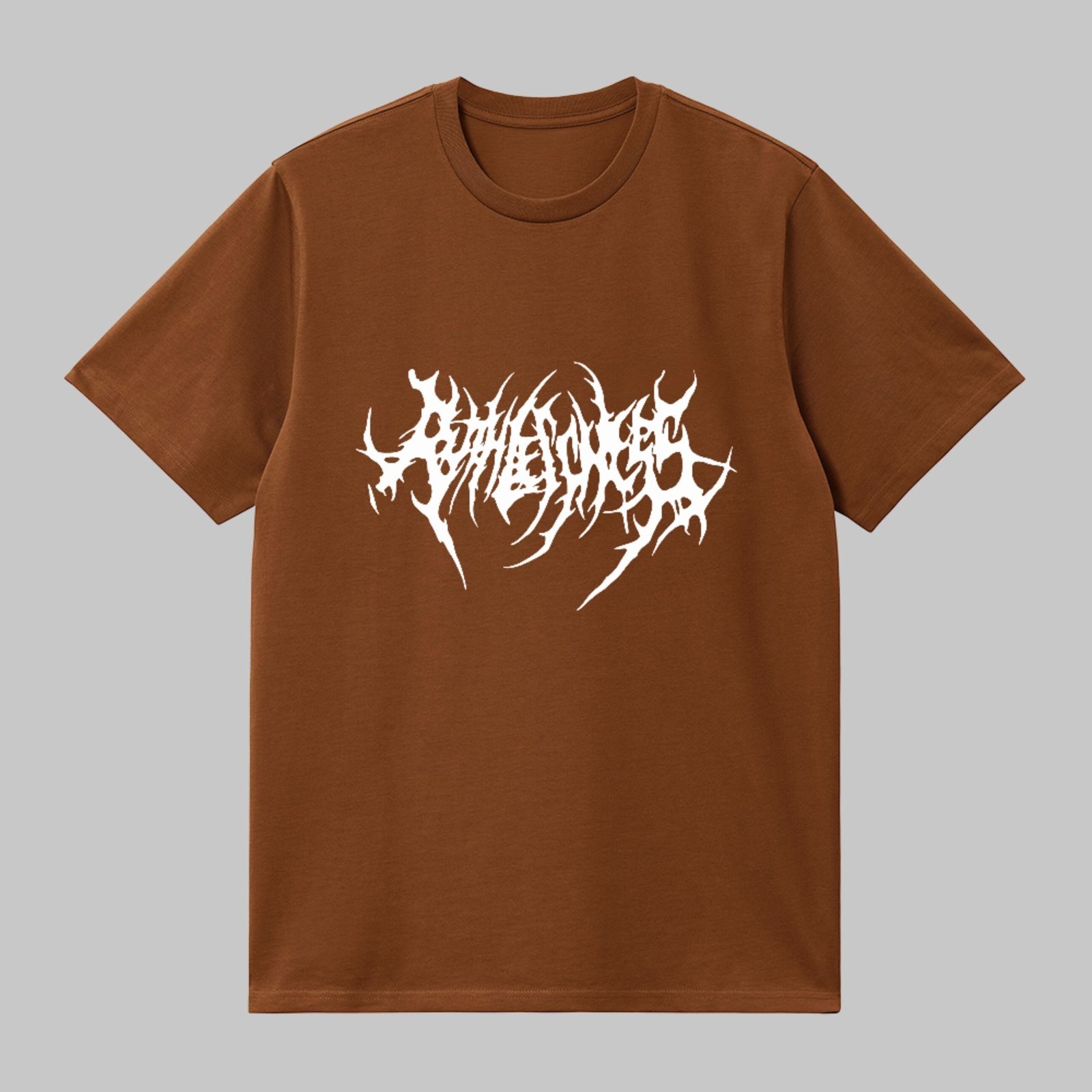 Camiseta Básica Metal Style Dark Street Unissex Marrom
