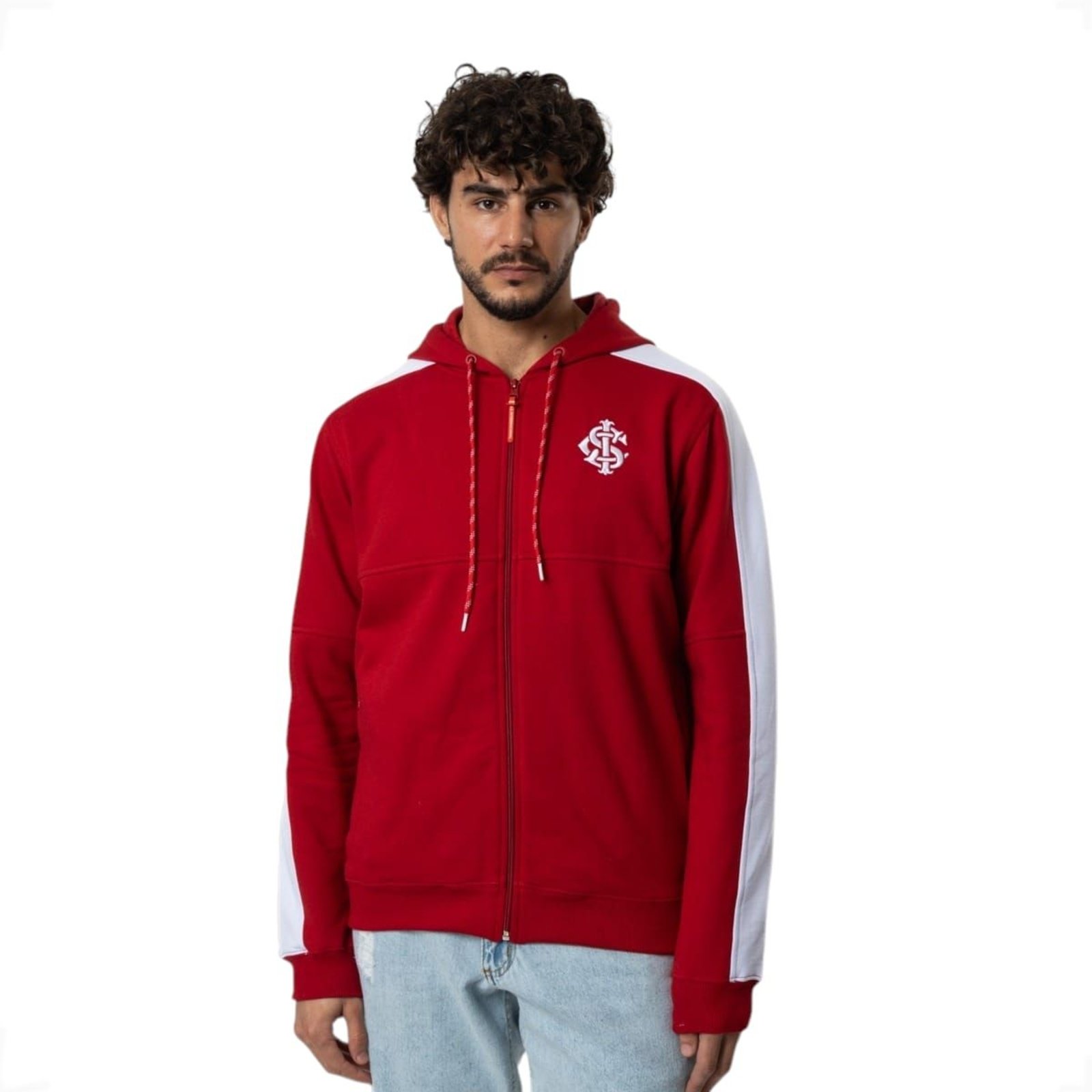 Moletom Canguru Internacional Oficial Com Capuz Vermelho