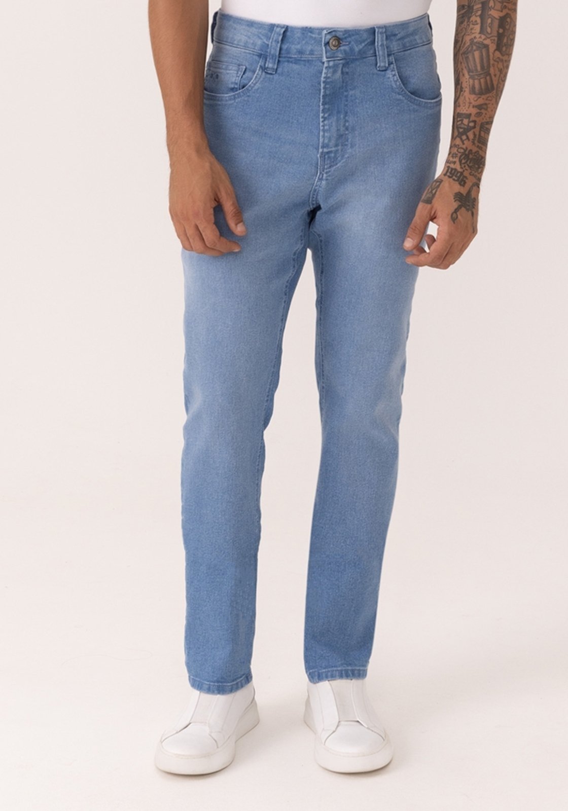 Calça Jeans Com Elastano Slim Turbofan