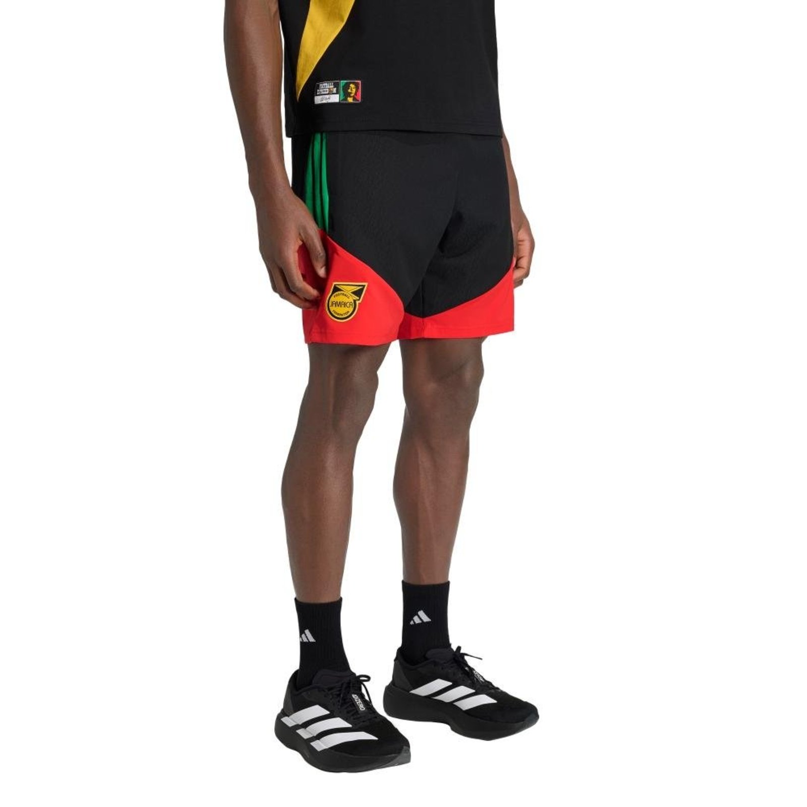Shorts Tiro Downtime Jamaica 26 x Bob Marley adidas Performance Preto