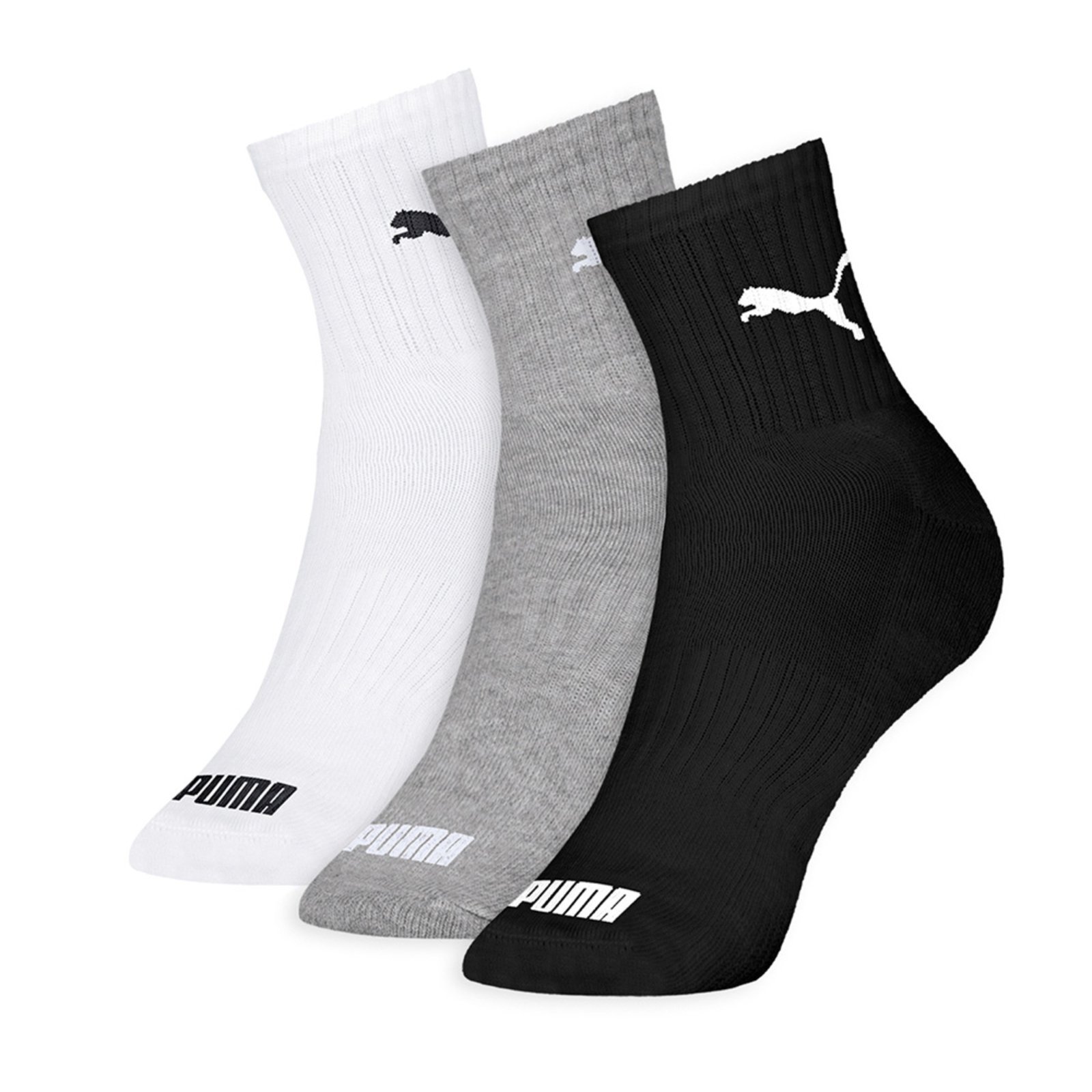 Kit Com 3 Pares Meia Esportiva Masculina Cano Médio Puma Misto