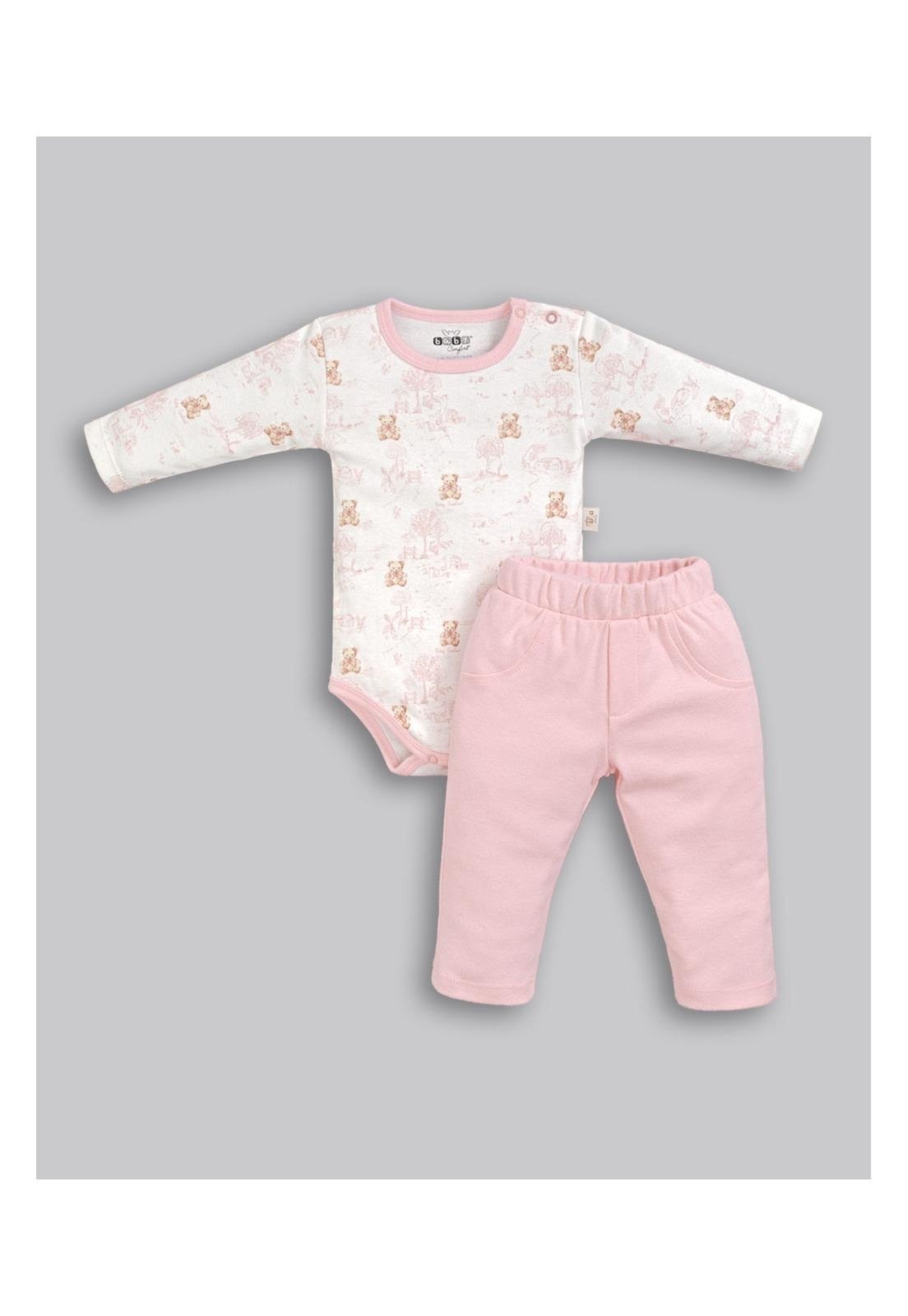 Infantil - Conjunto Menina Calça Anjos Baby G Rosa