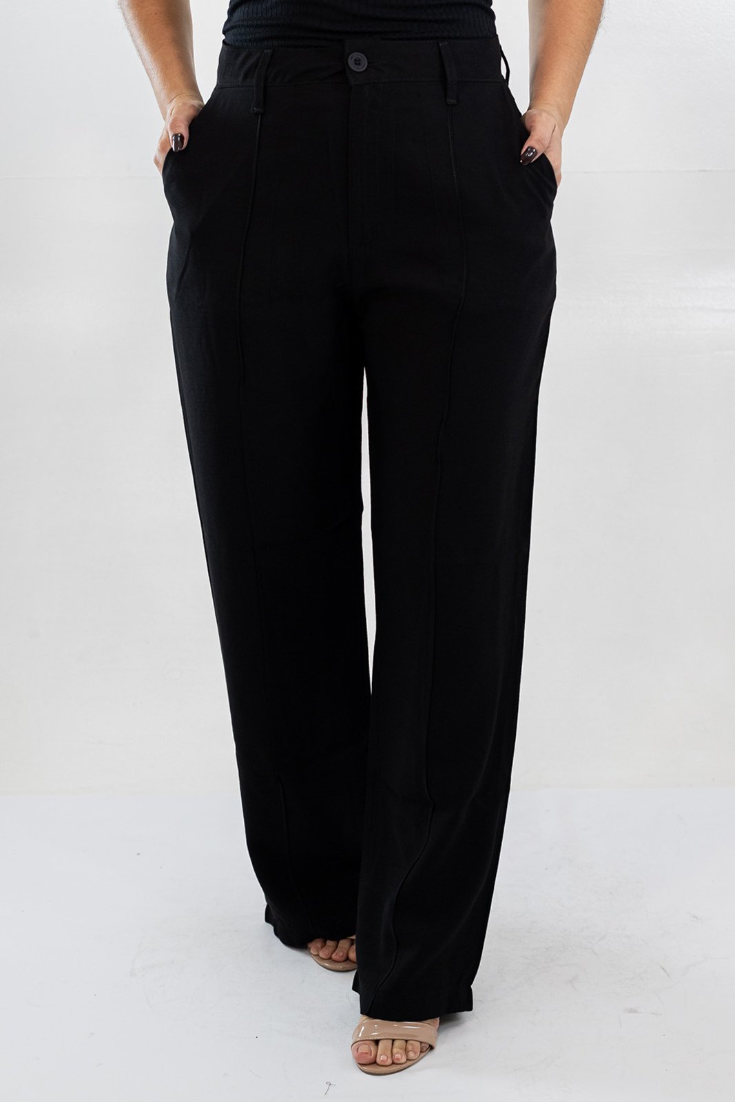 Calça Social Alfaiataria Pantalona Feminina Leve Anticorpus