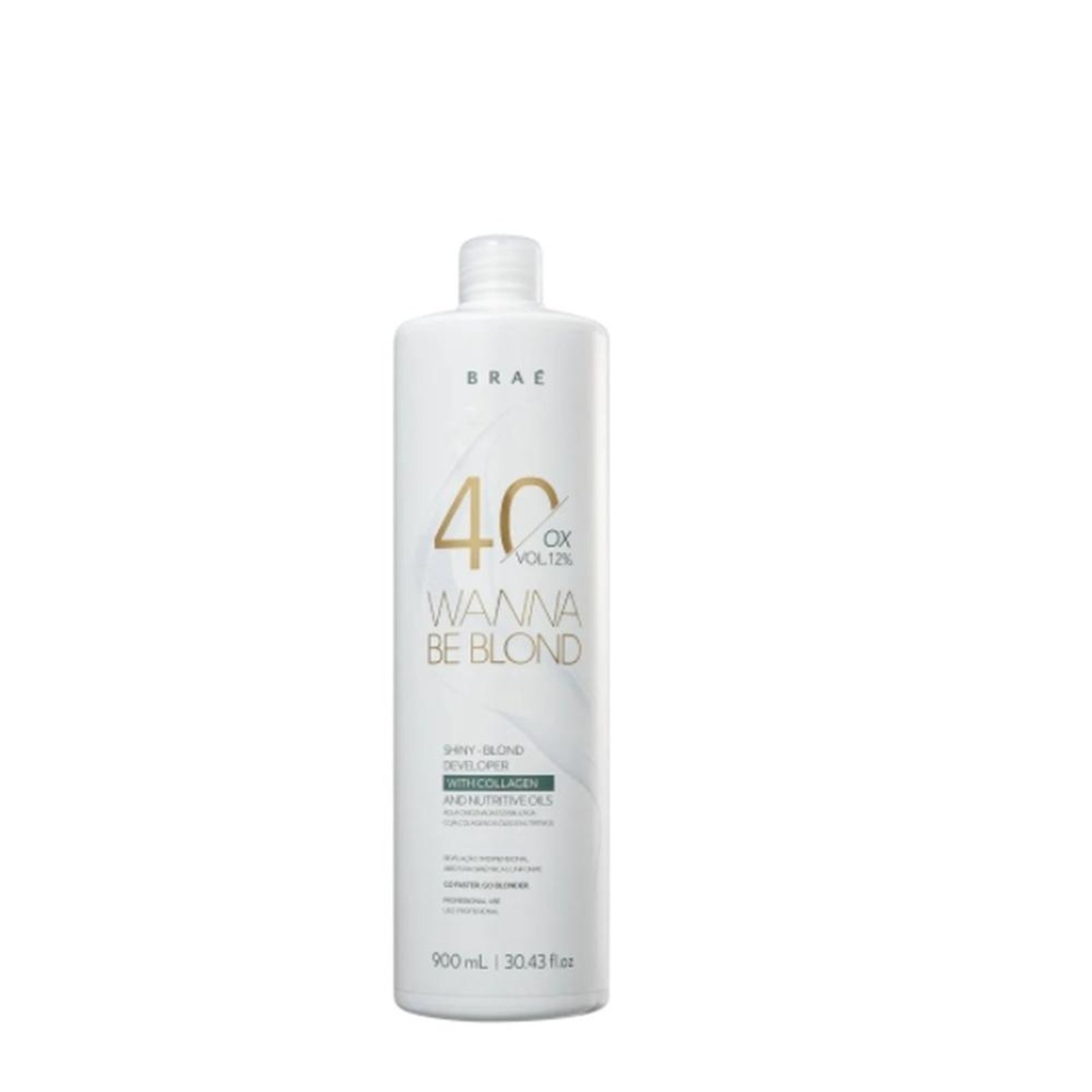 Vista 3 BRAÉ Wanna Be Blond 12% Água Oxigenada 40 Volumes 900ml+Pó Descolorante 500g multicolorido BRAÉ multicolorido