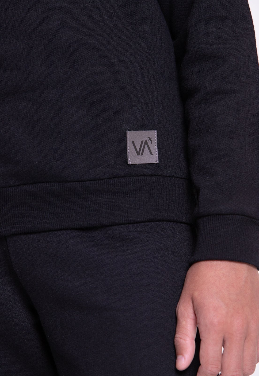 Vista 3 Infantil - Conjunto Moletom com Capuz Menino VIDA COSTEIRA preto VIDA COSTEIRA preto