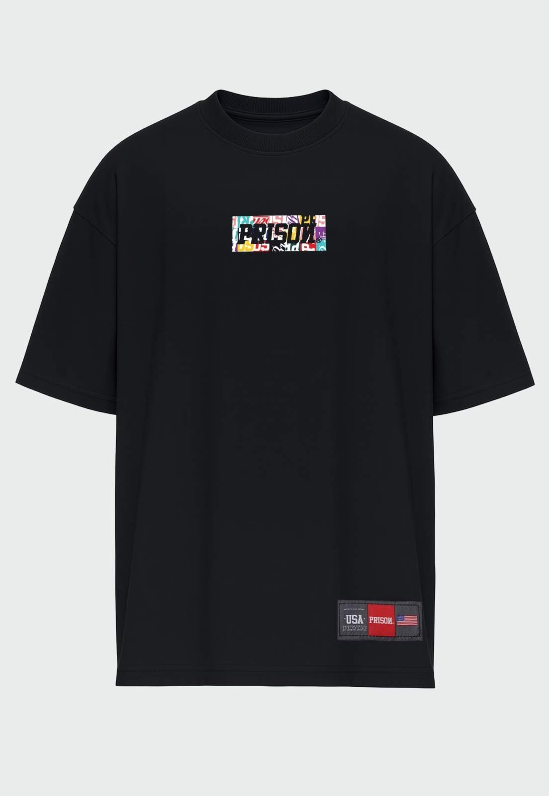 Camiseta RGB Sticker Preta Preto