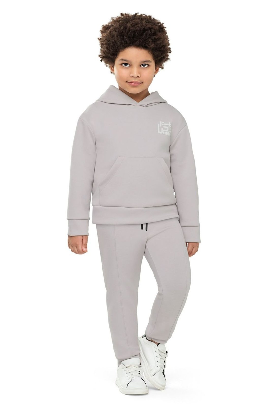 Infantil - Conjunto Longo Menino Com Capuz Colorittá Cinza