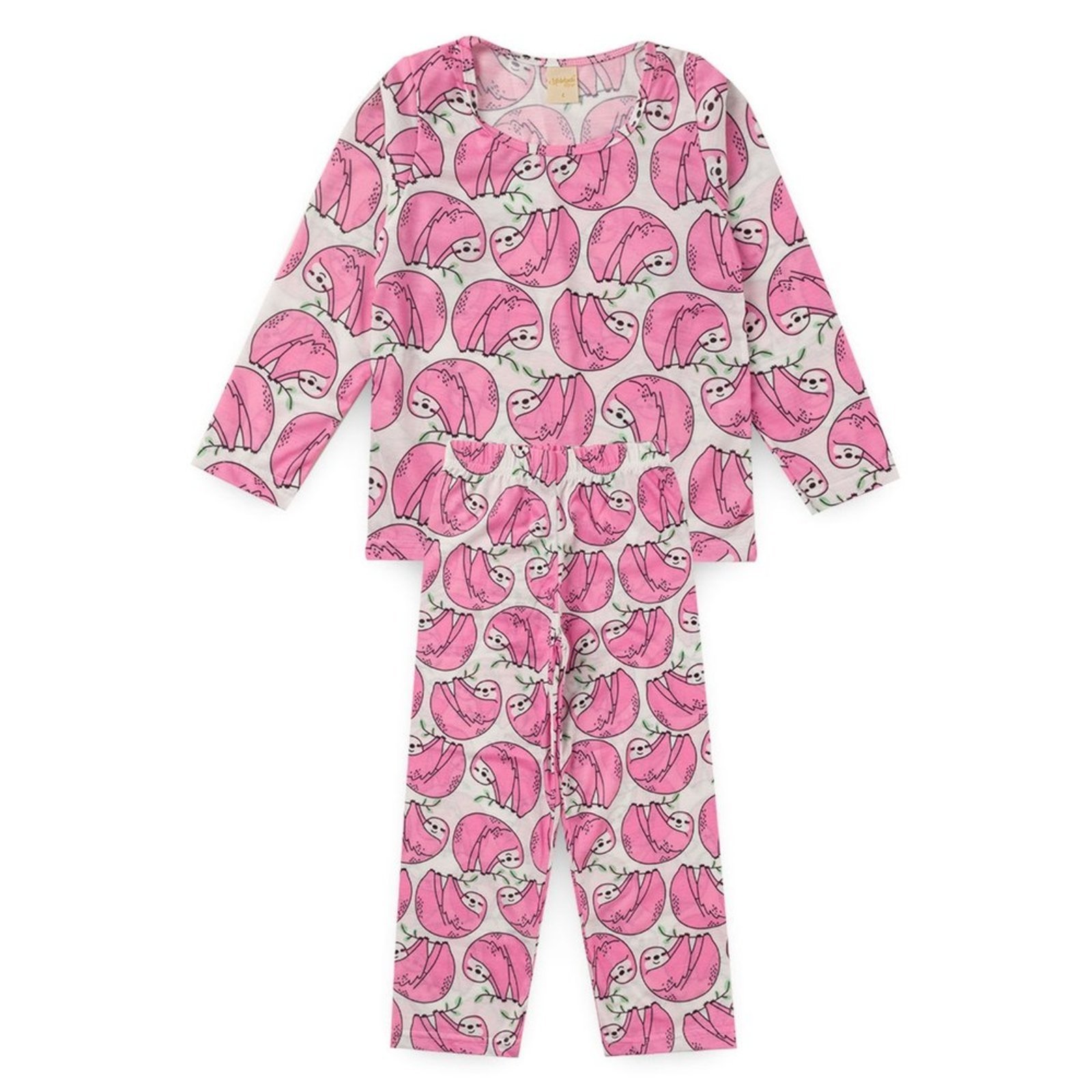 Pijama Molekada Menina Longo Preguiça