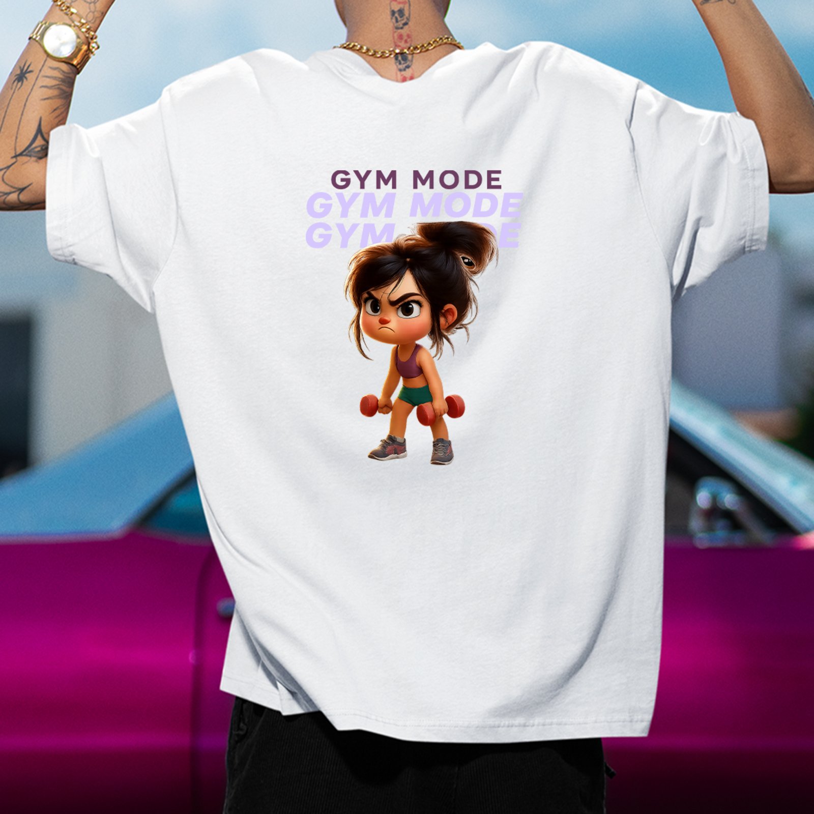 Camiseta Oversized Navit Agnes Meu Malvado Favorito Academia Branco