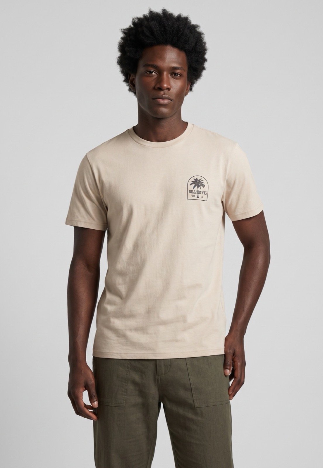 Camiseta Masculina Billabong Portal Premium II Bege