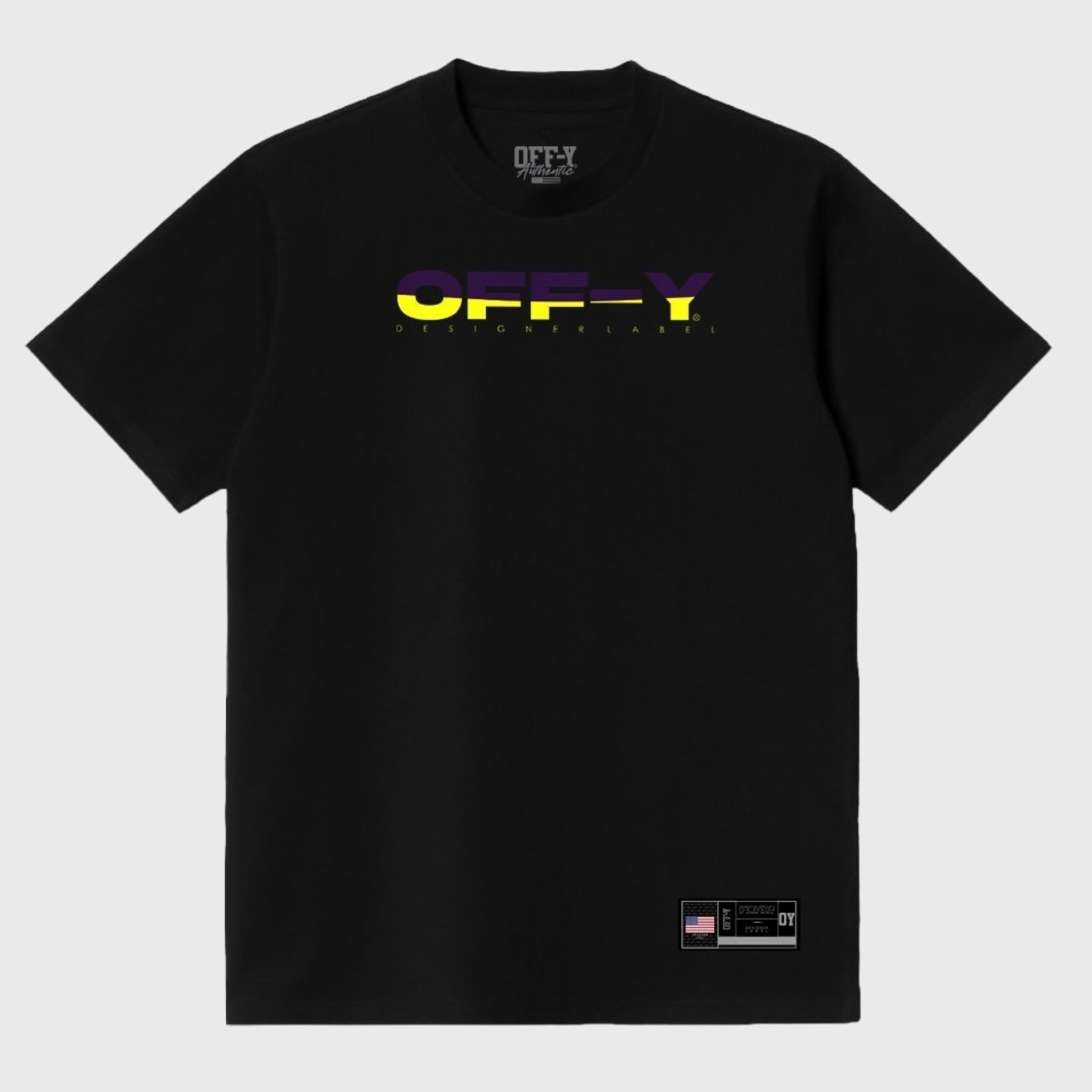 Camiseta Oversized Streetwear Designer Label Preta Off-Y