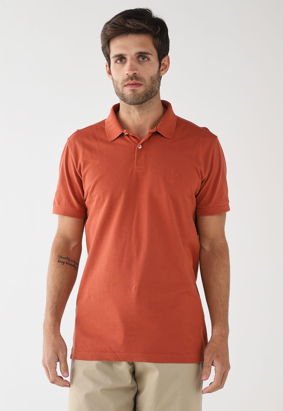 Polo Masculina Aramis Gola Polo Terracota