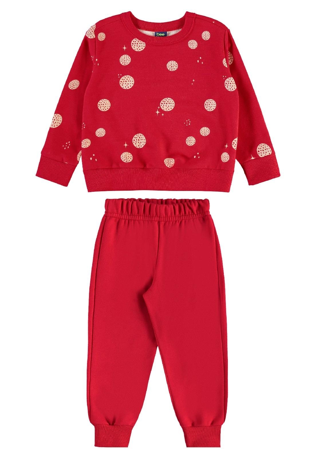 Infantil - Conjunto Menina Blusão e Calça Bee Loop Bege