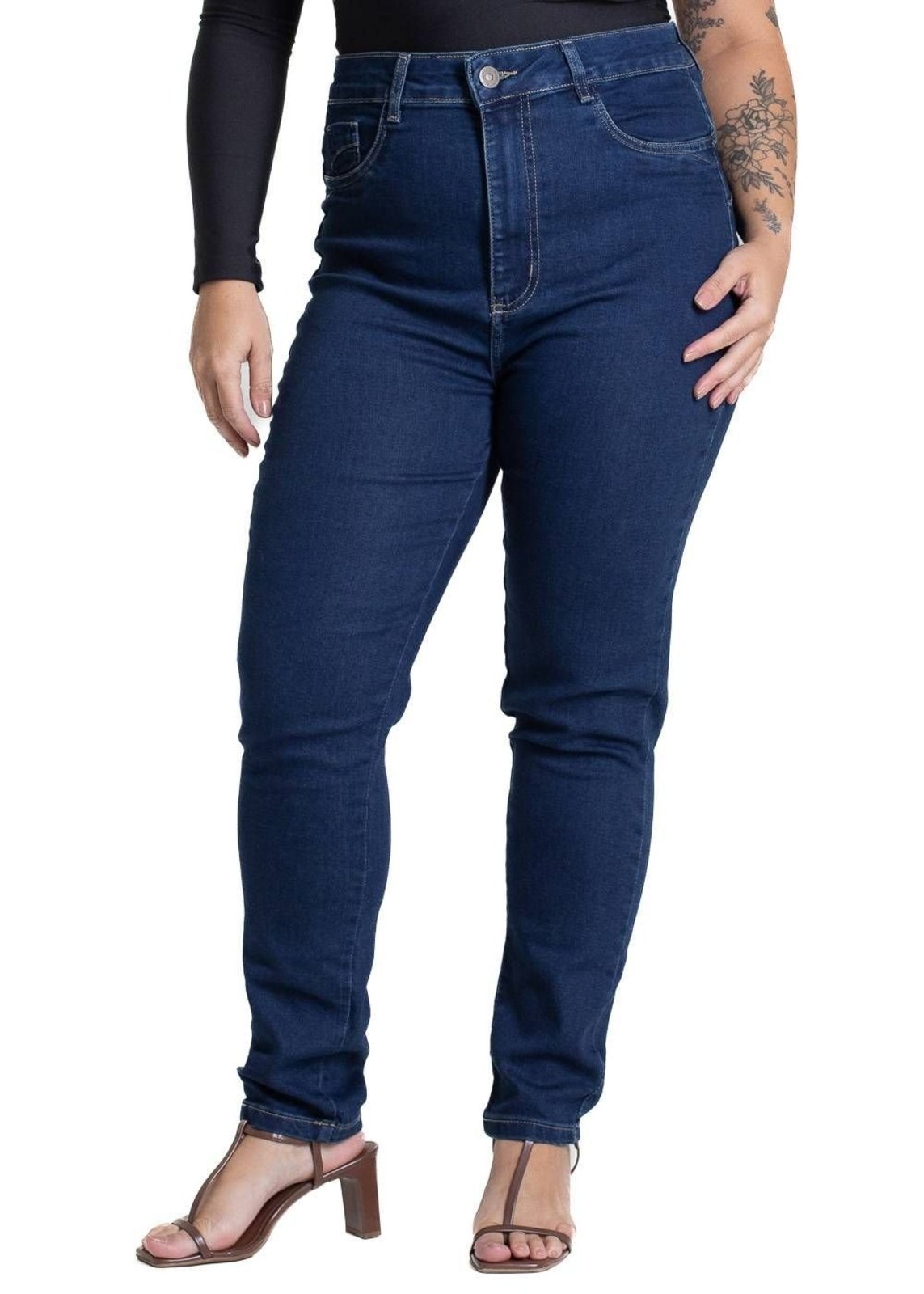Calça Jeans Sawary Cigarrete Plus Size - 282088 - Azul - Sawary