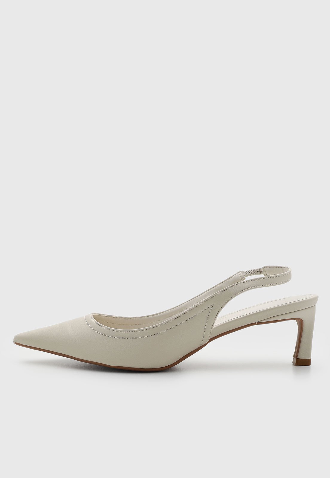 Scarpin Feminino Santa Lolla Slingback Off-White