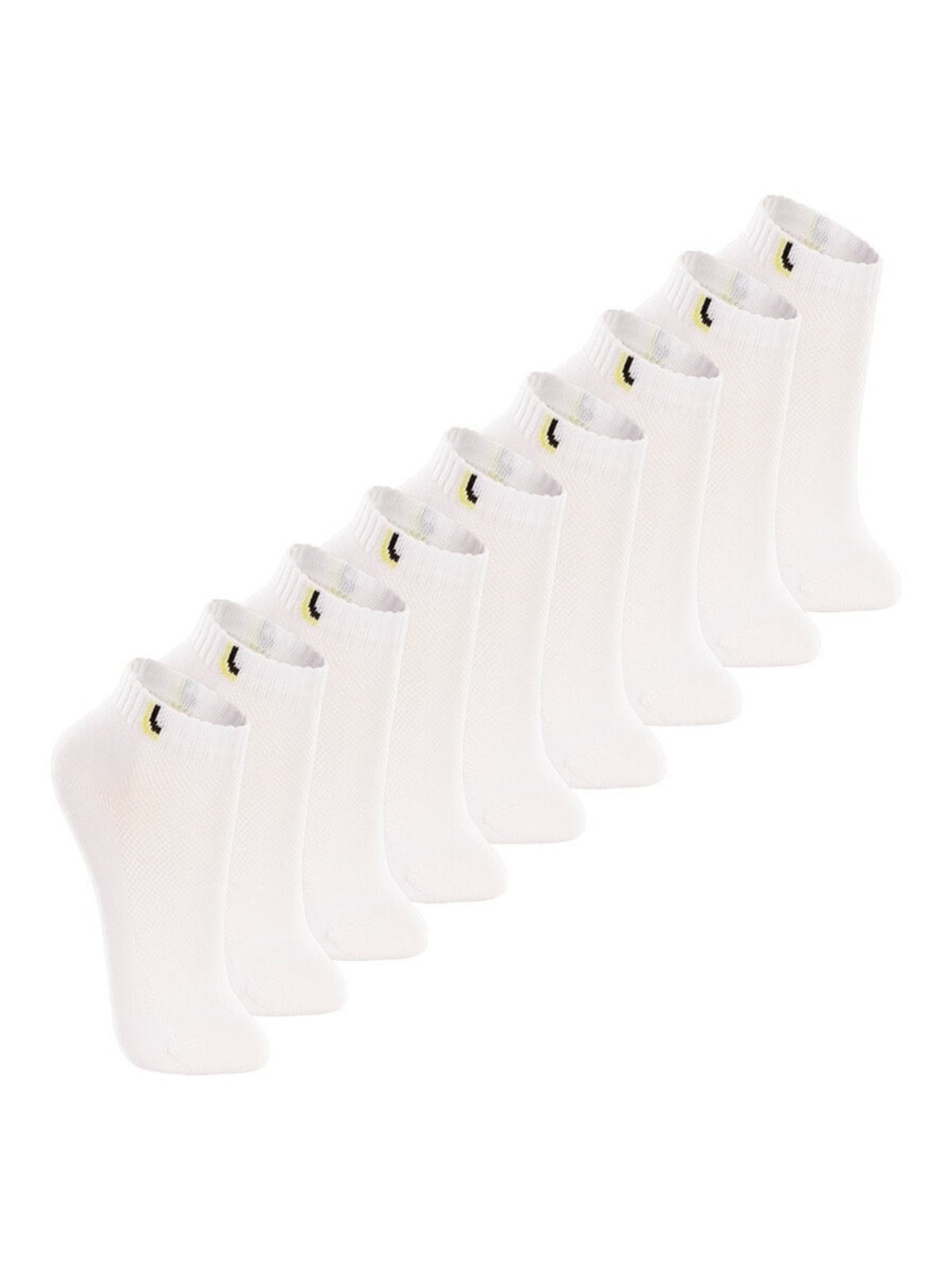 Kit 9 Pares de Meias Cano Curto Lupo 2725-005 Branco