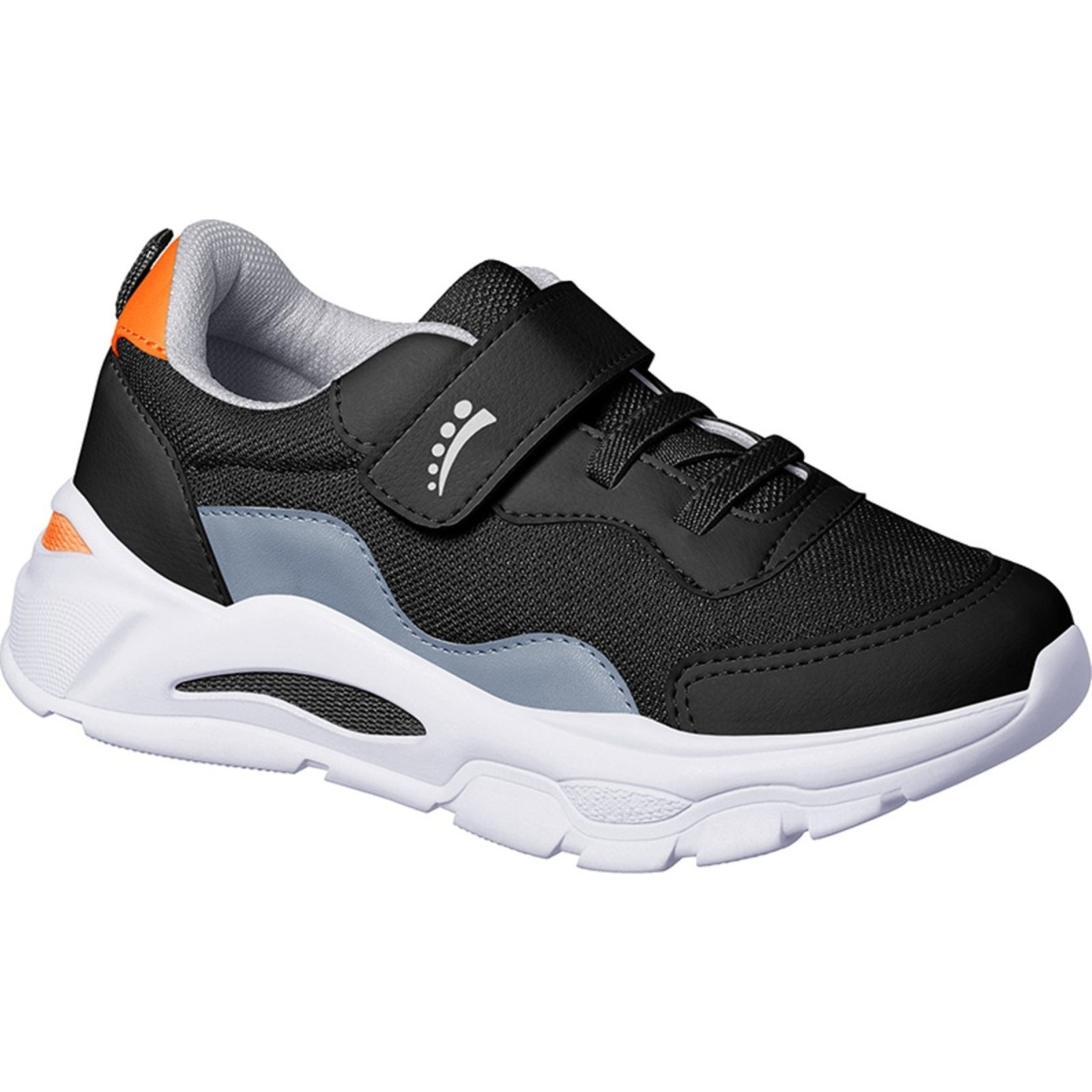 Infantil – Tênis Ortopasso Wave Menino Masculino Escolar Sola Colorida Preto