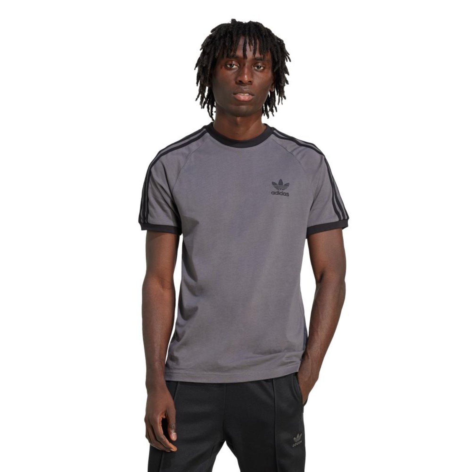 Camiseta Adicolor Classics 3-Stripes adidas Originals Cinza