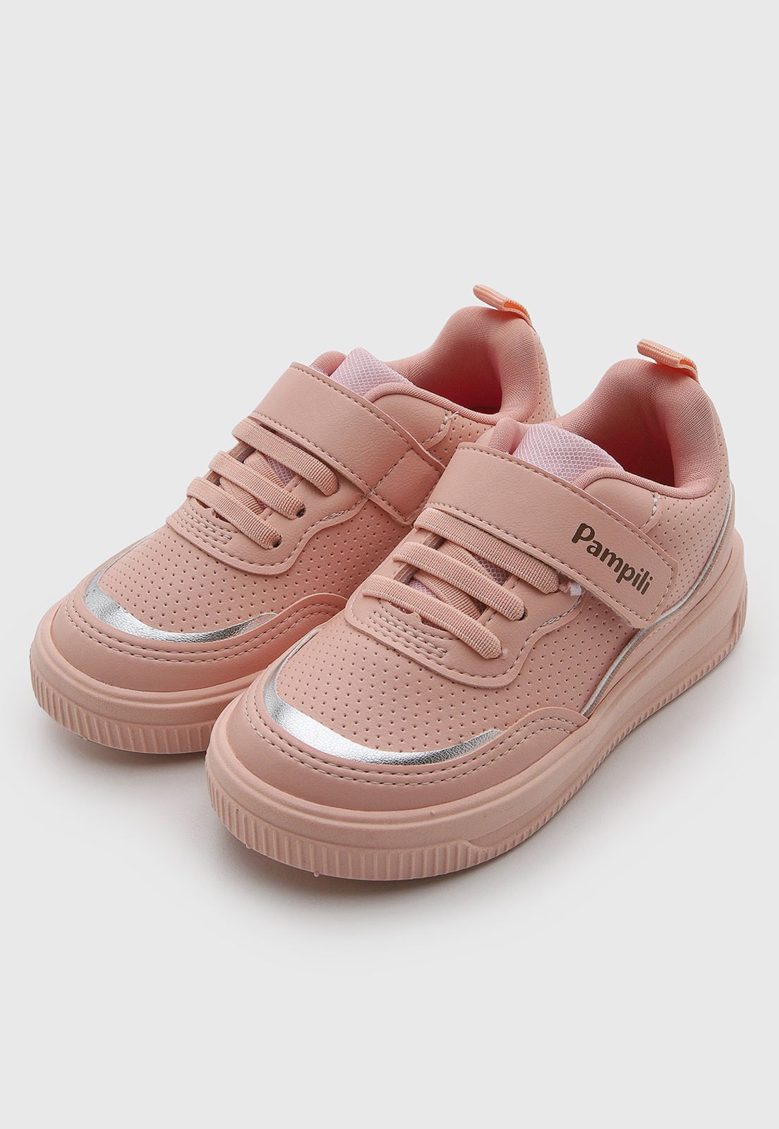 Infantil - Tênis Pampili Detalhe Metalizado Rosa