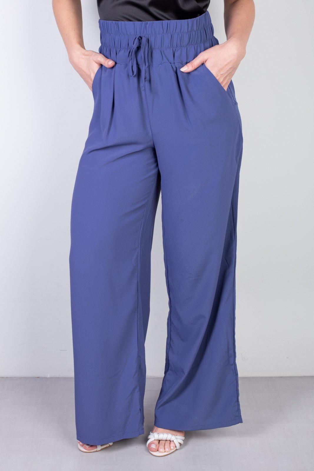 Calça Enluaze Feminina Pantalona Com Elástico 51129 – Azul