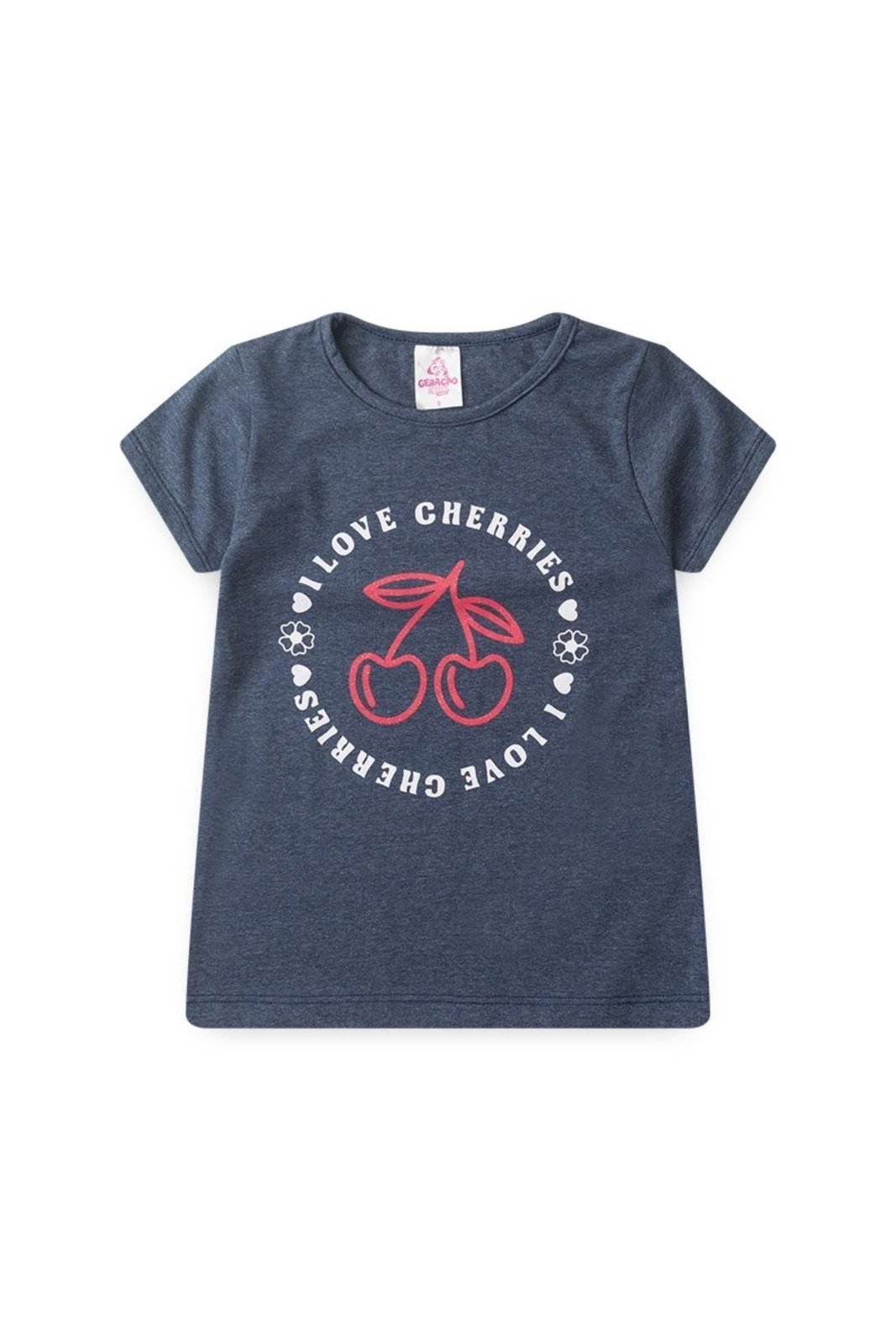 Infantil - Conjunto de Verão para Menina Blusa e Shorts Saia I Love Cherries - GKS