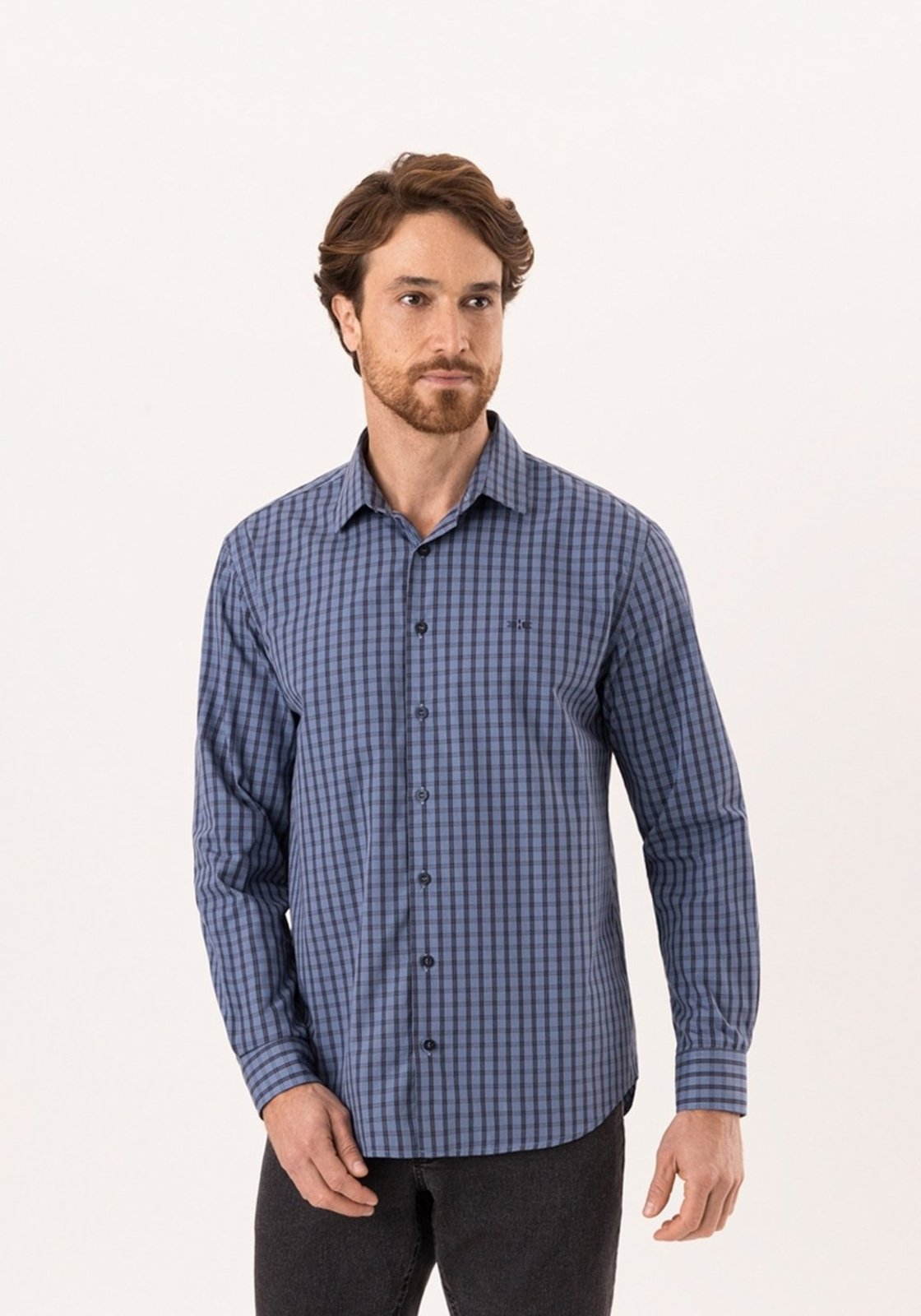 Camisa De Mangas Longas Comfort Em Tecido Mercerizado