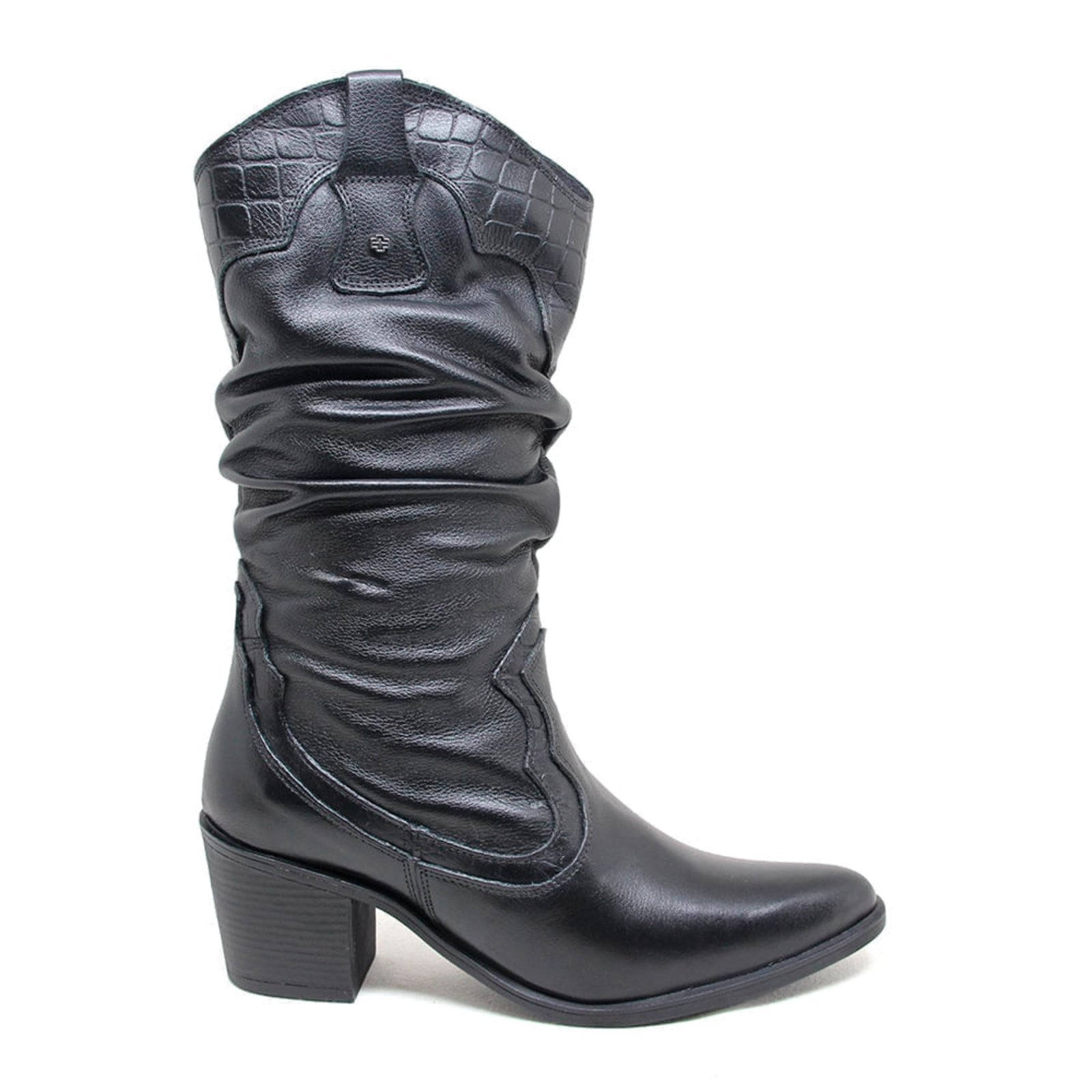 Bota New Western Couro Preto – NWE003