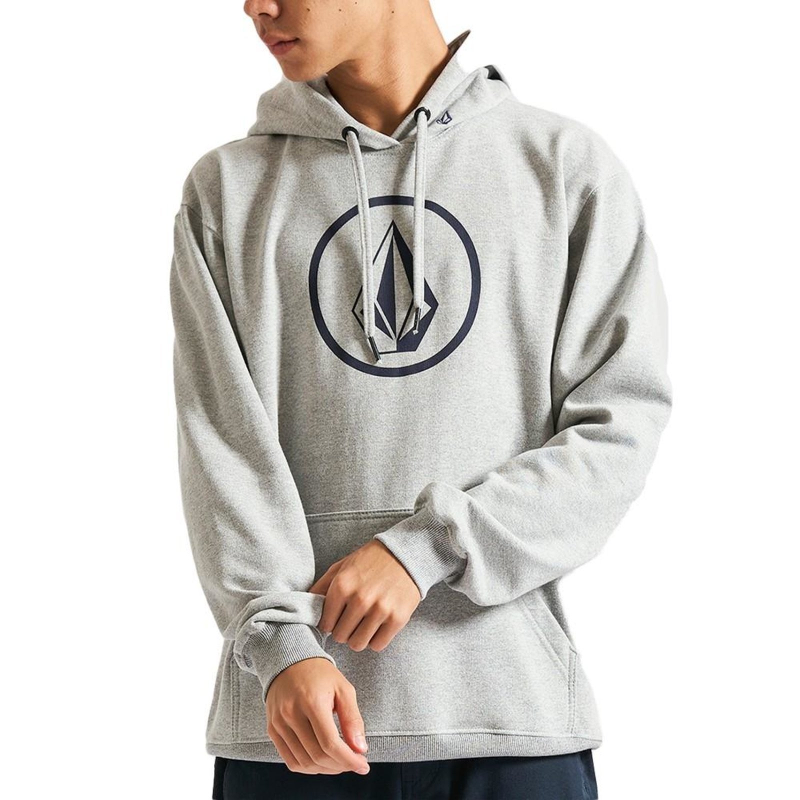 Moletom Volcom Canguru Volstoned WT23 Masculino Mescla Cinza