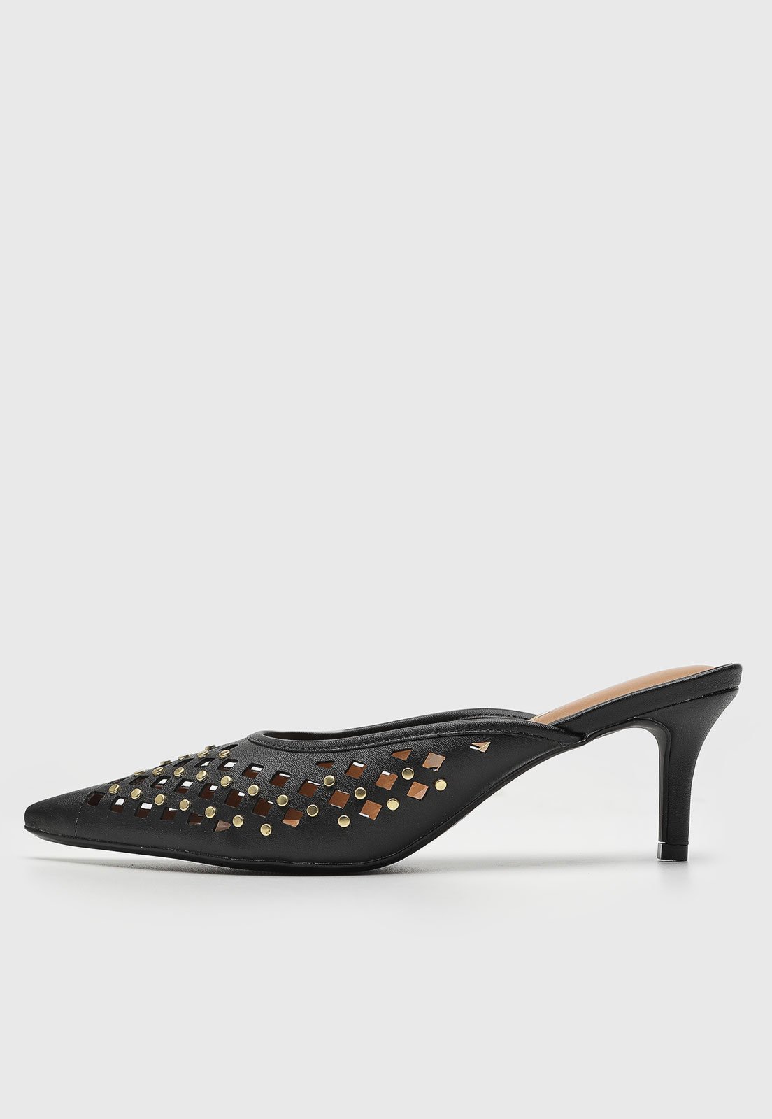 Scarpin Mule Vizzano Lasercut Preto