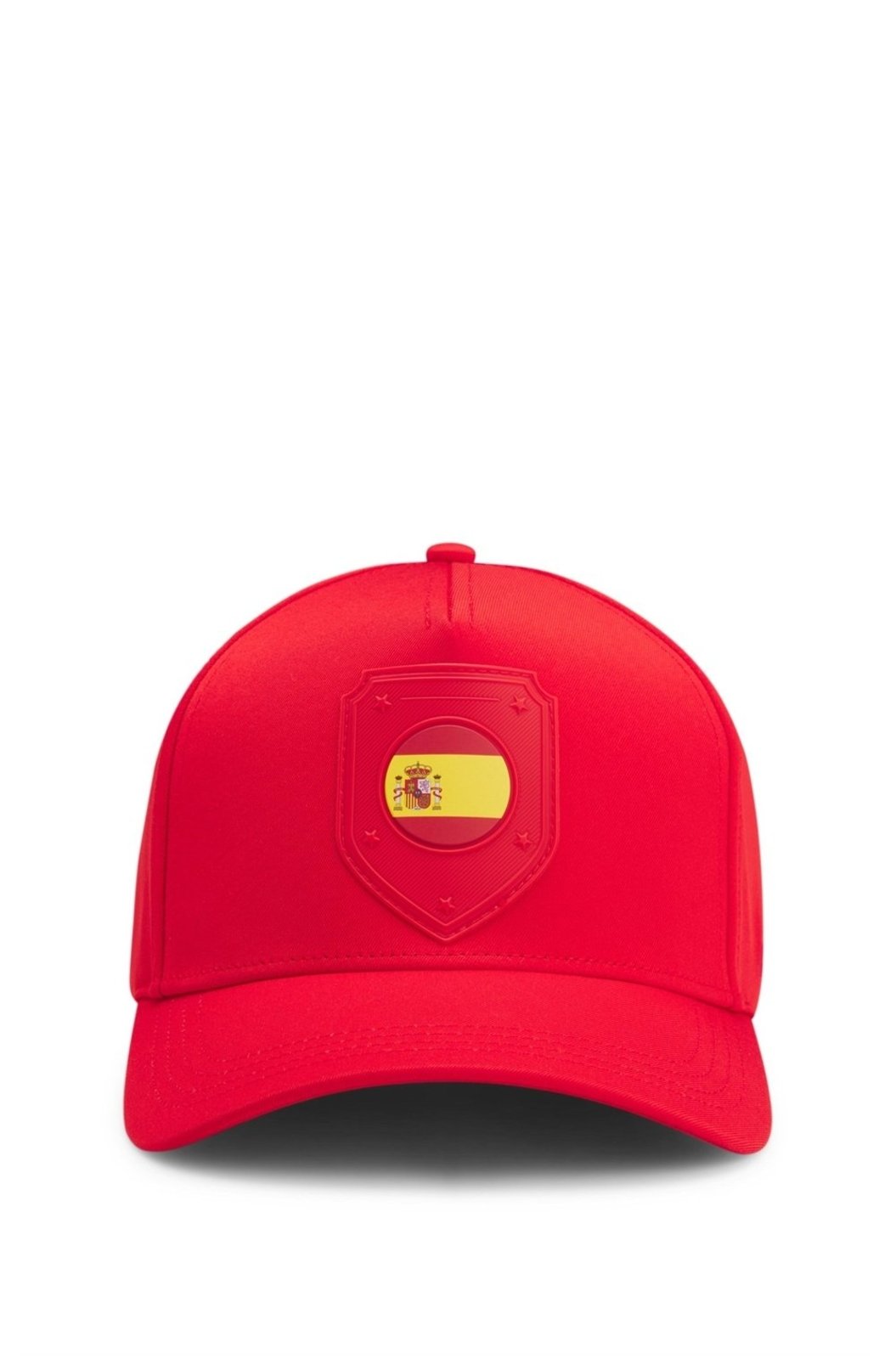 Boné Em Sarja Lustrosa Com Logo E Emblema De Bandeira Do País