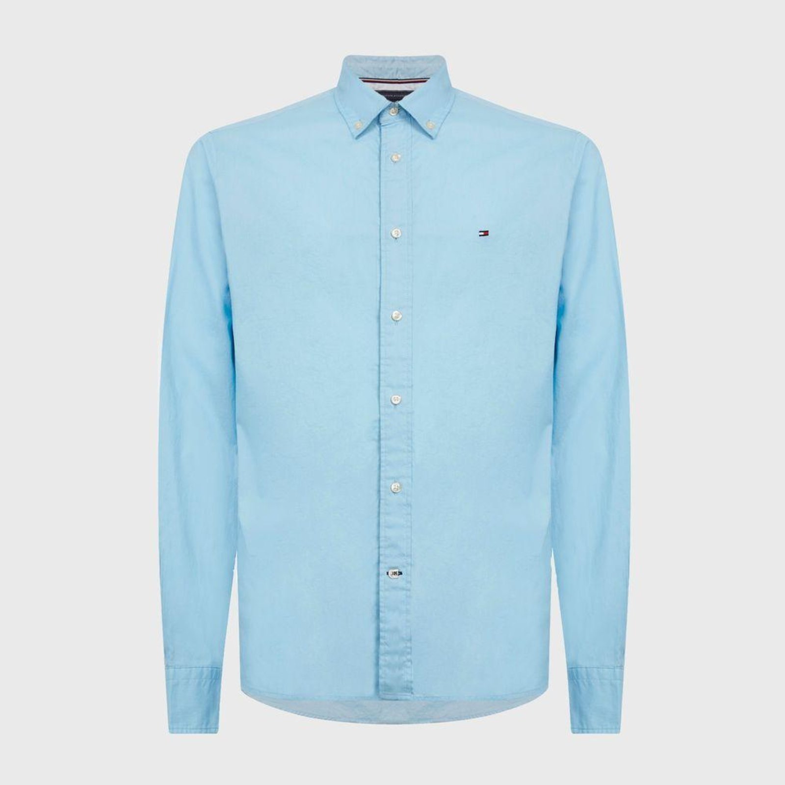 Camisa Tommy Hilfiger Clássica Popeline Azul