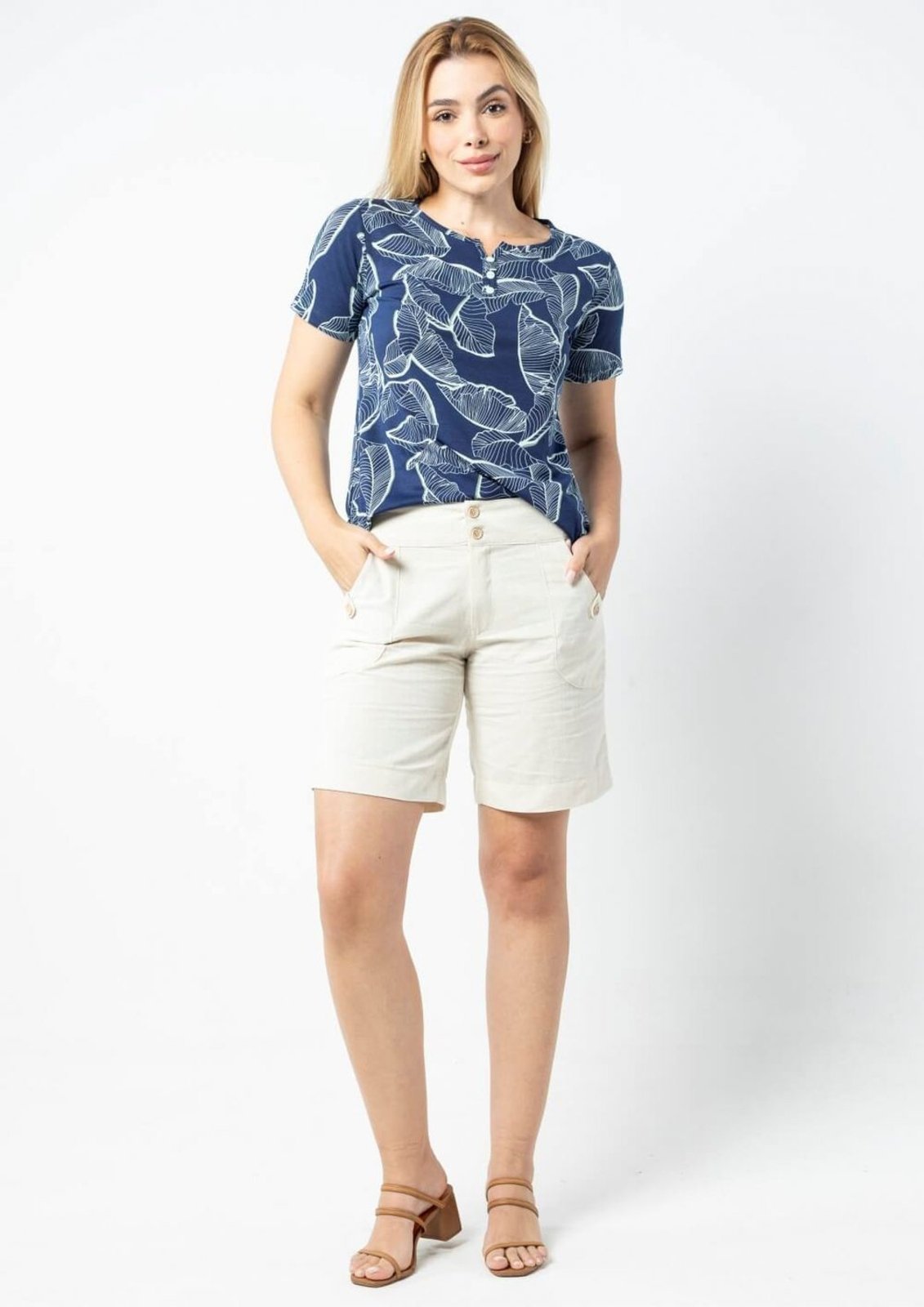 Shorts Pau a Pique de Linho Cru CRU – M Pau a Pique