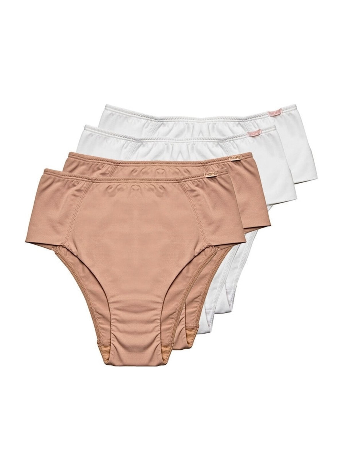 Kit com 4 Calcinhas Alta Hope 33860 Branco