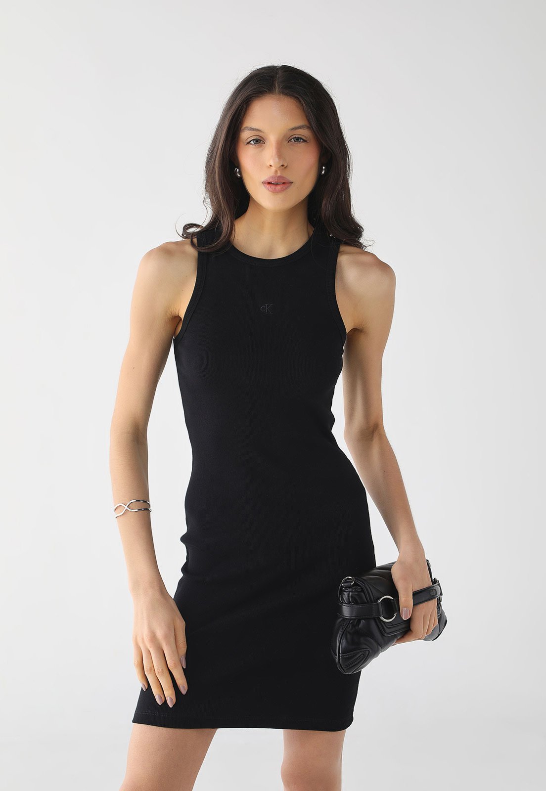 Vestido Feminino Calvin Klein Jeans Ribana Preto