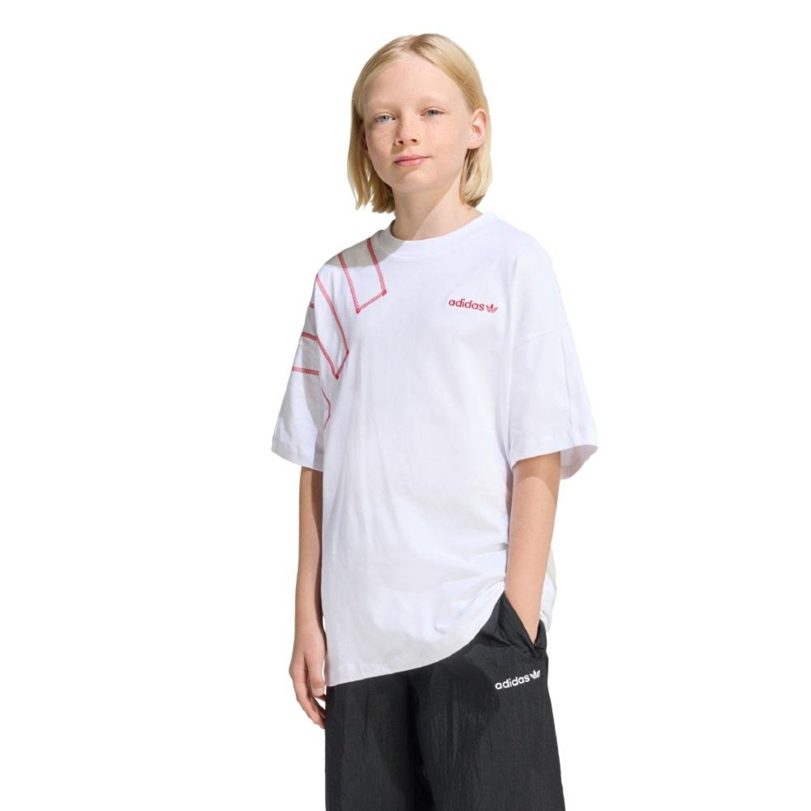 Infantil - CAMISETA FOLGADA BLOCKED adidas Originals Branco