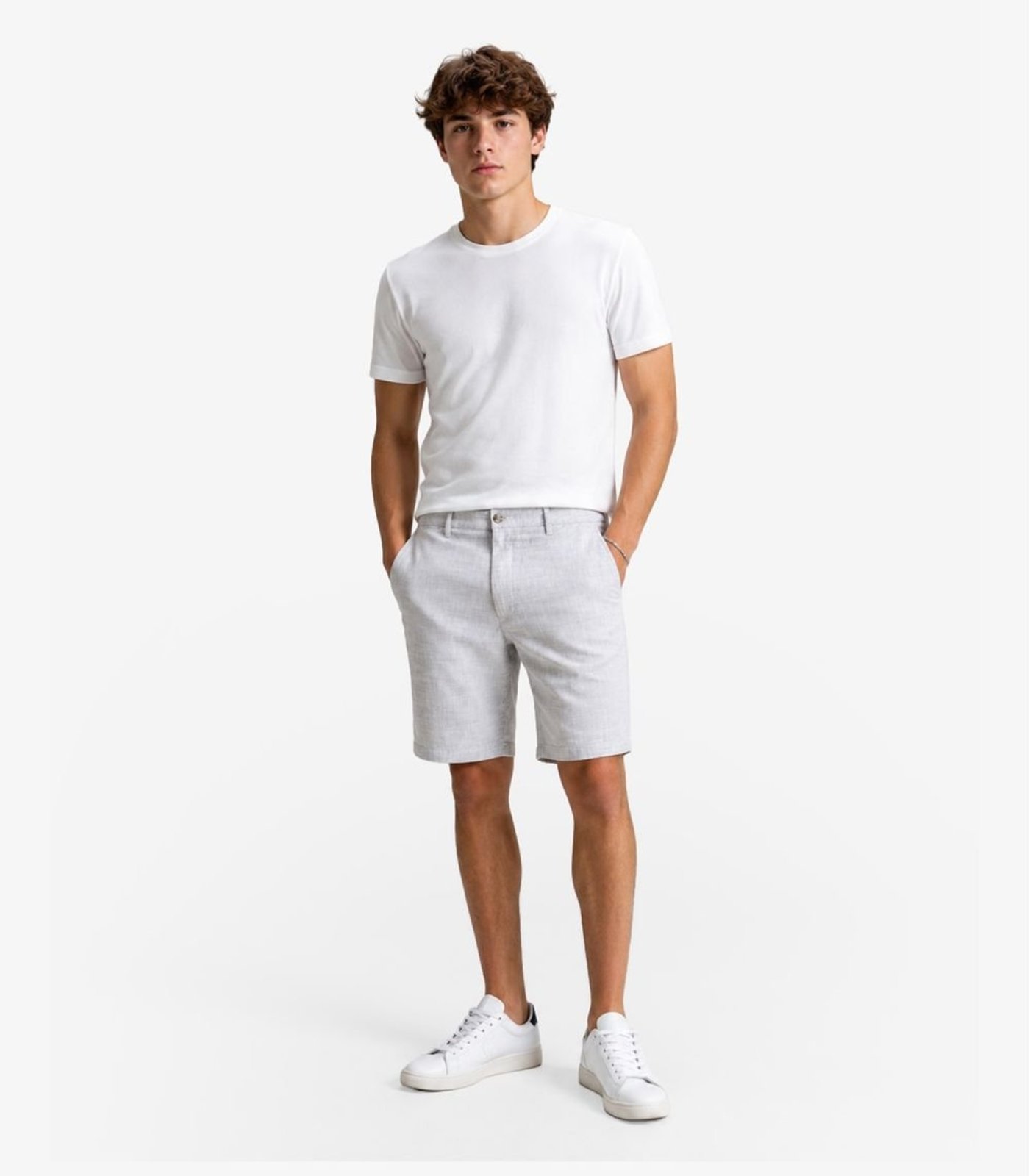 Infantil - Bermuda Masculina Juvenil Minty Cinza