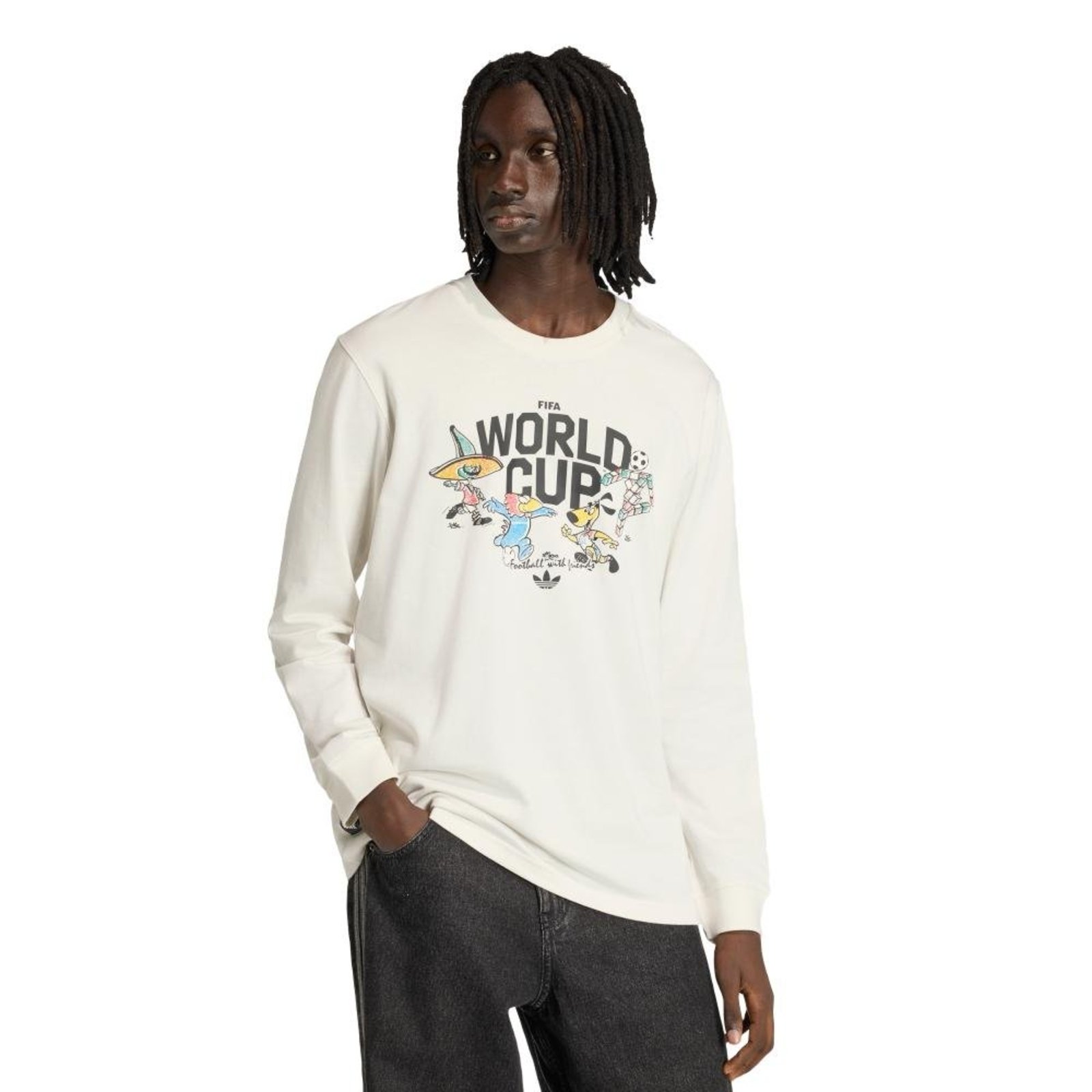 Camiseta Manga Longa Mascote Copa do Mundo 26 adidas Performance Branco