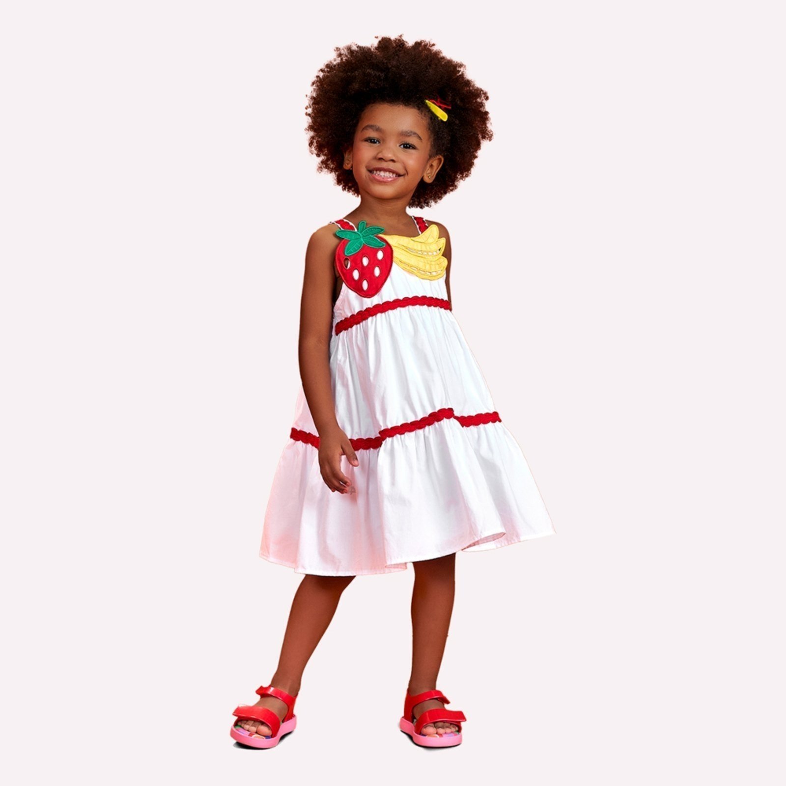 Infantil - Vestido Menina Frutas Nanai