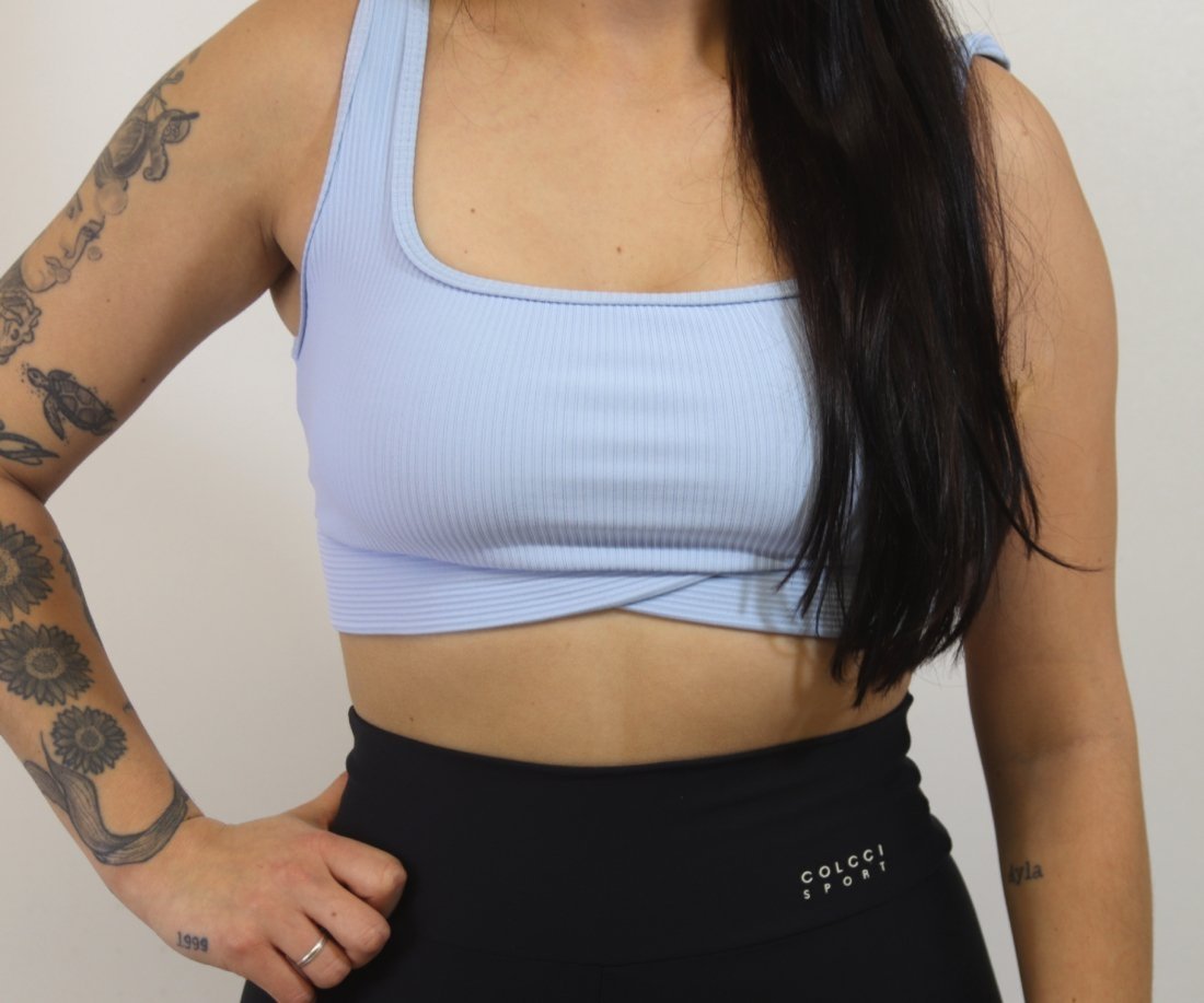 Top Canelado Colcci Sport Slim Azul