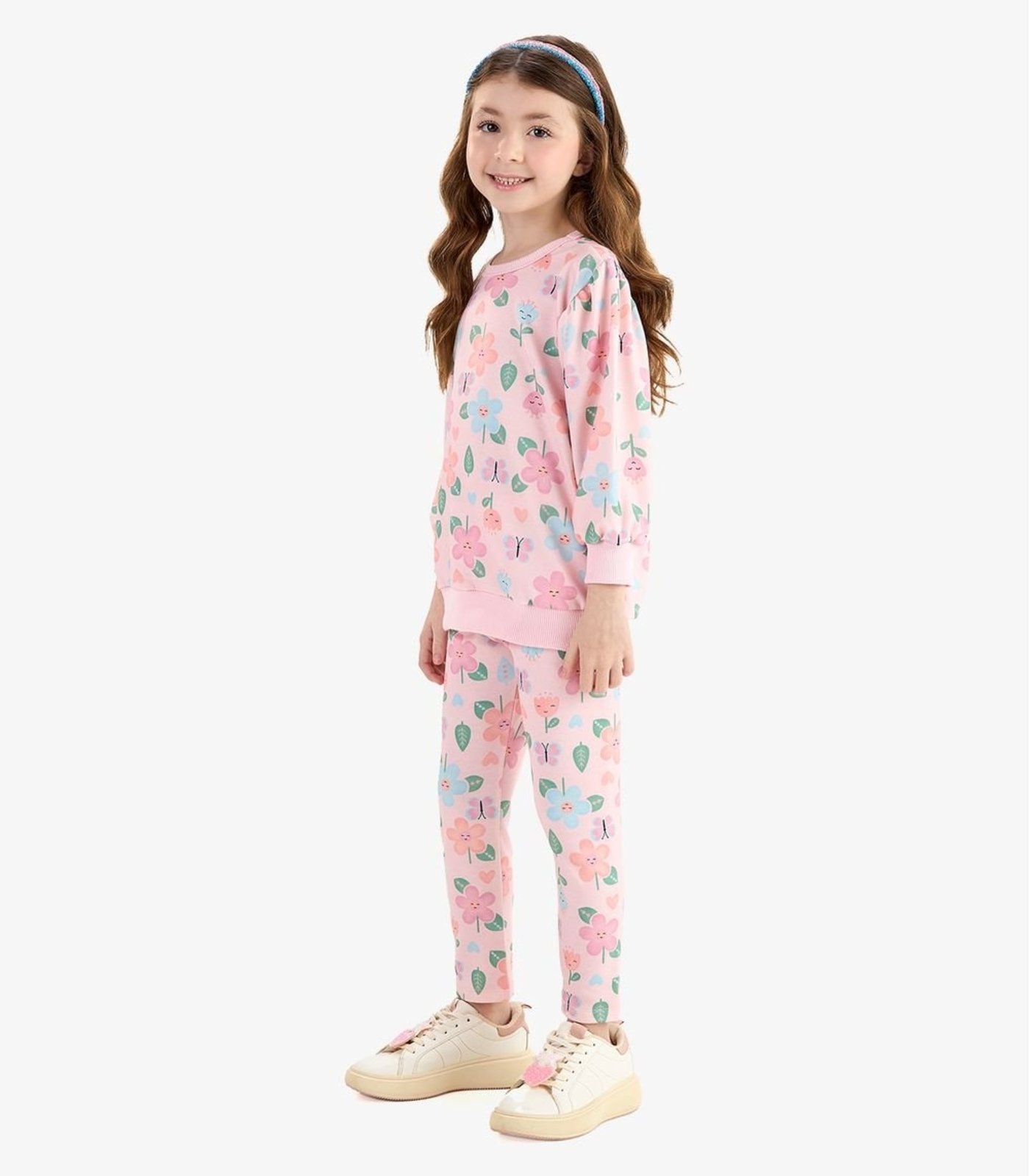 Infantil - Conjunto Blusão com Legging Malha Soft Rovi Rosa