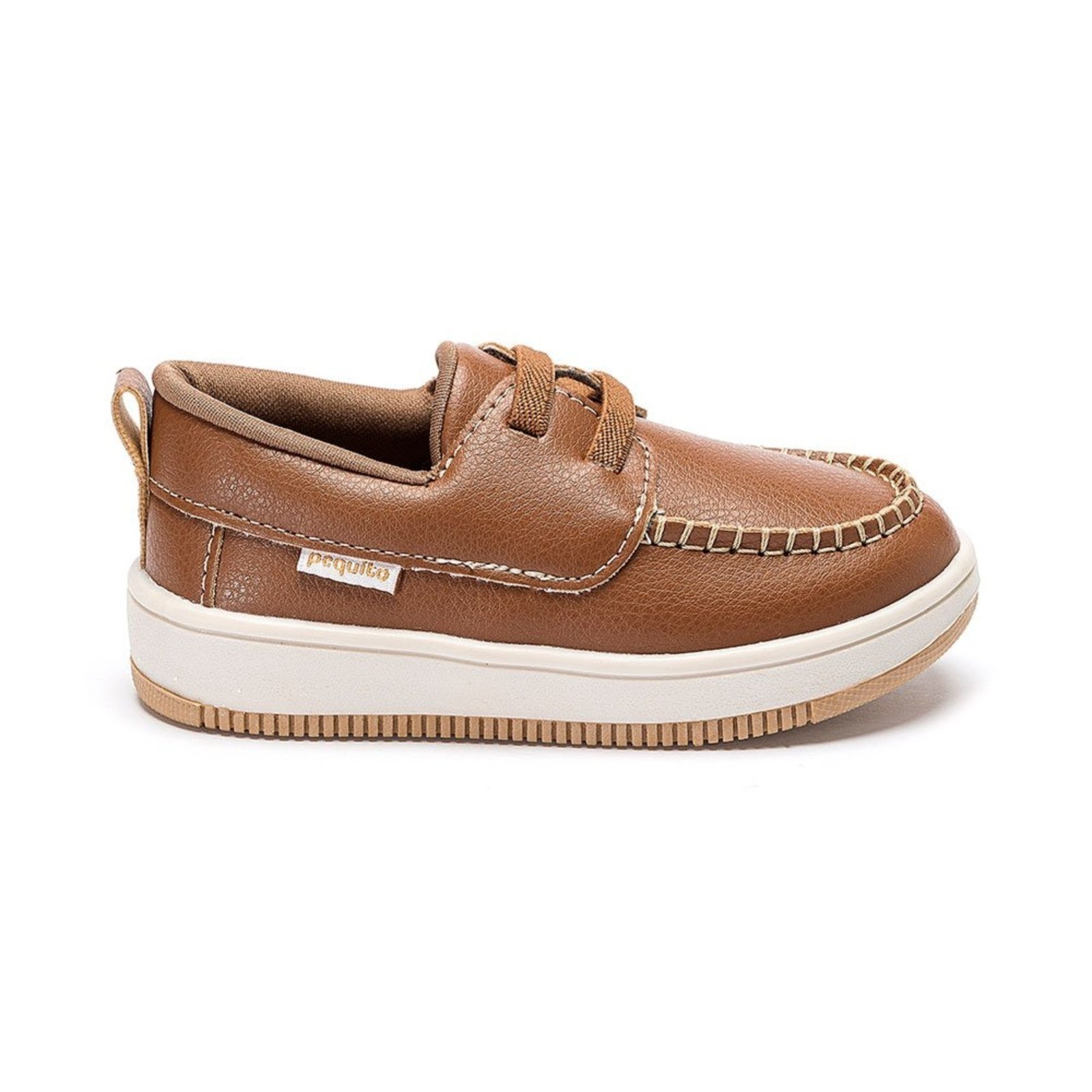 Vista 3 Infantil - Mocassim Sapato Masculino Pequito bege Pequito bege