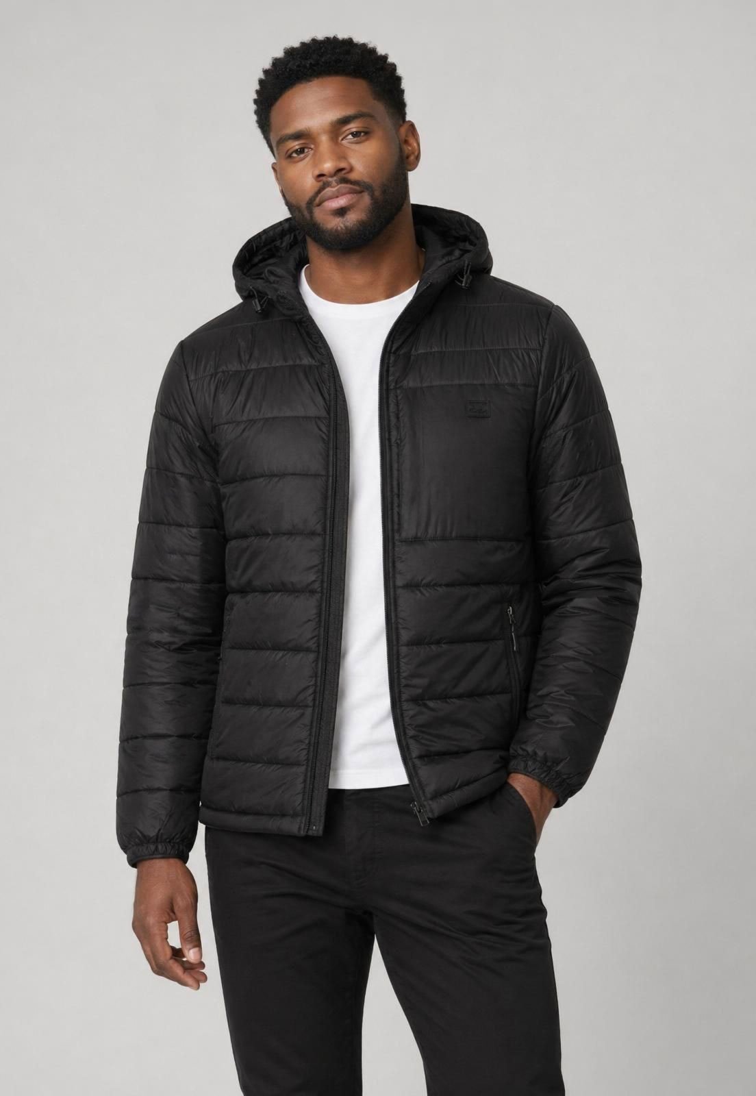 Jaqueta Masculina Billabong Puffer Matelassê Preta