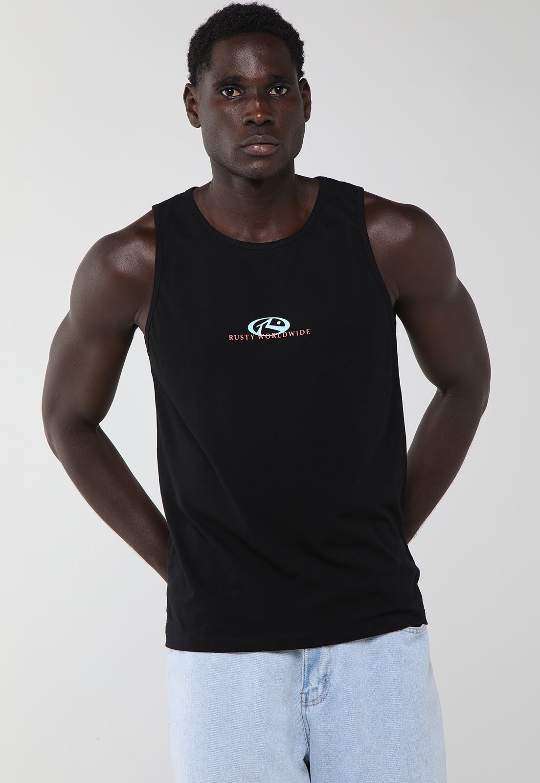 Regata Masculina Rusty Silk Shaky Preta
