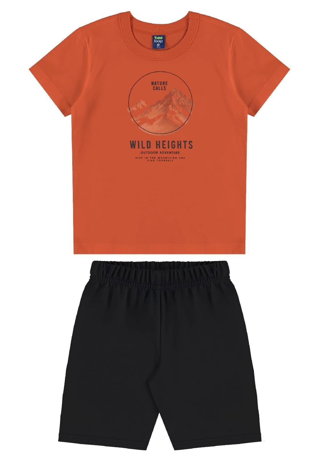 Infantil - Conjunto Little Peak Bermuda Bee Loop Branco