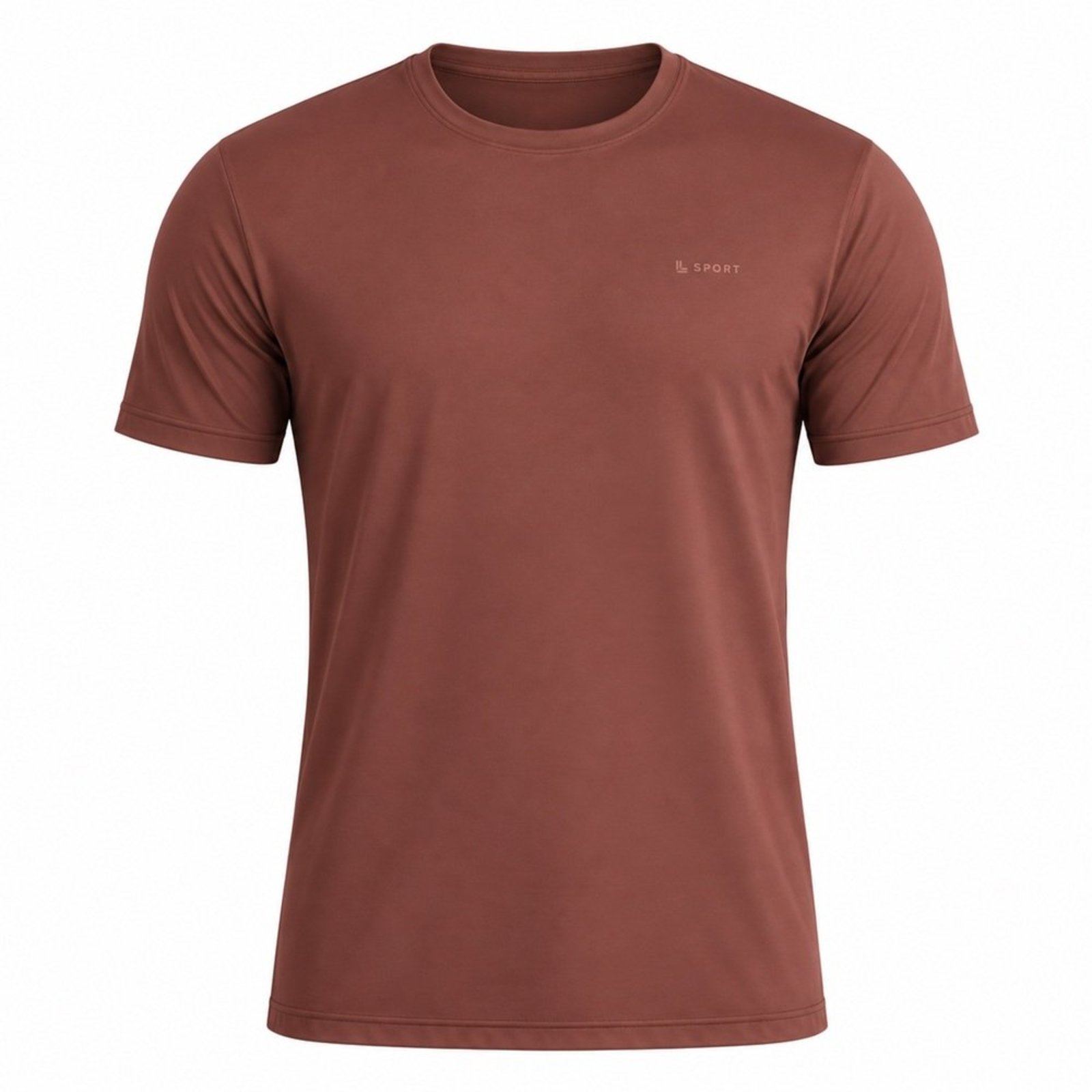 Camiseta Lupo LSport AirDry Crepe Masculina - Marrom Chocolate