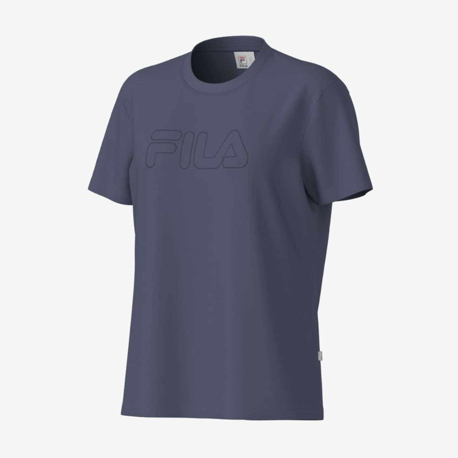 Camiseta Fila Regular Basic Outline Feminina Azul Marinho